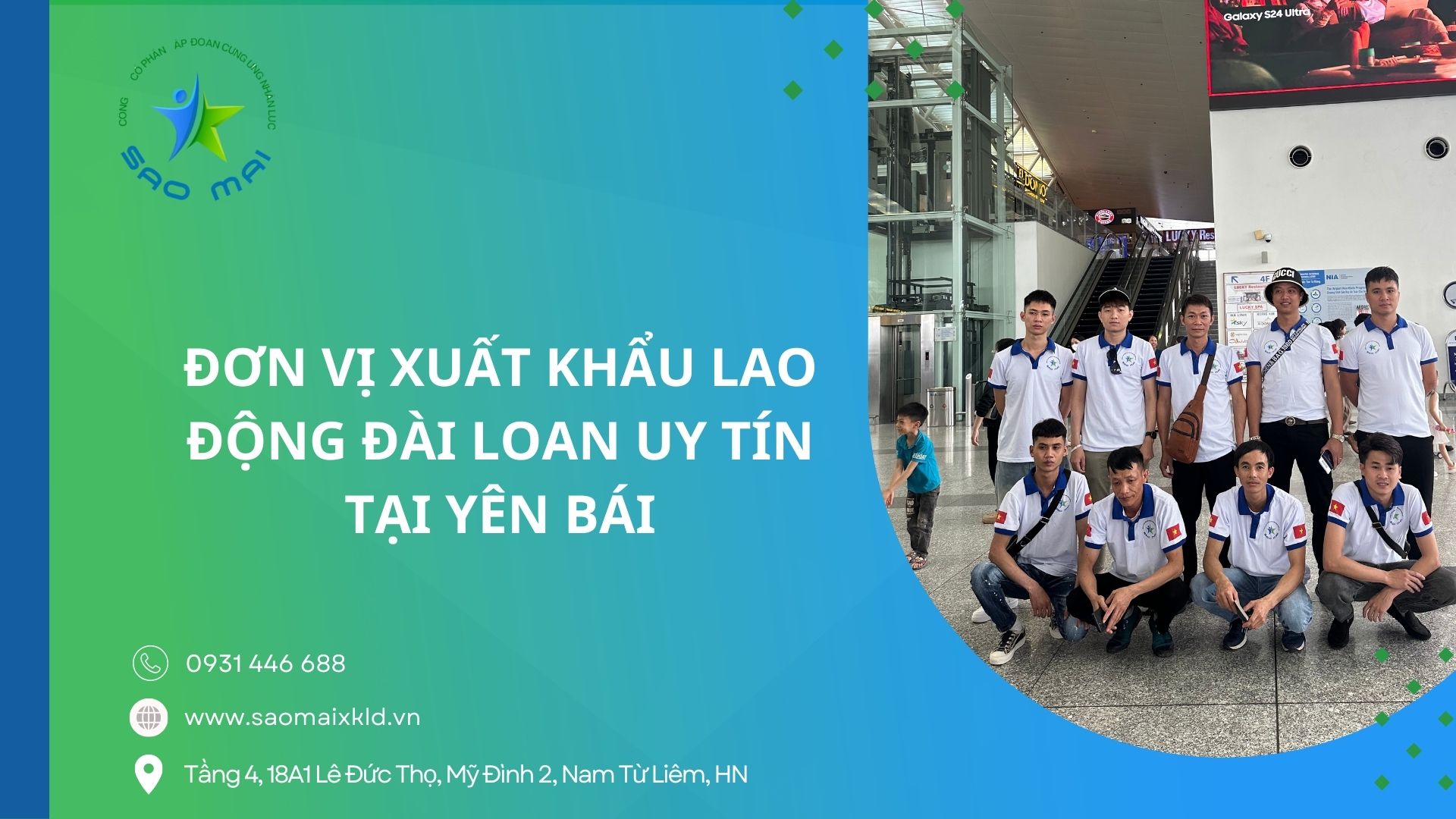 Công ty xuất khẩu lao động Đài Loan UY TÍN theo Bộ Lao động Thương Binh và Xã hội tại Yên Bái