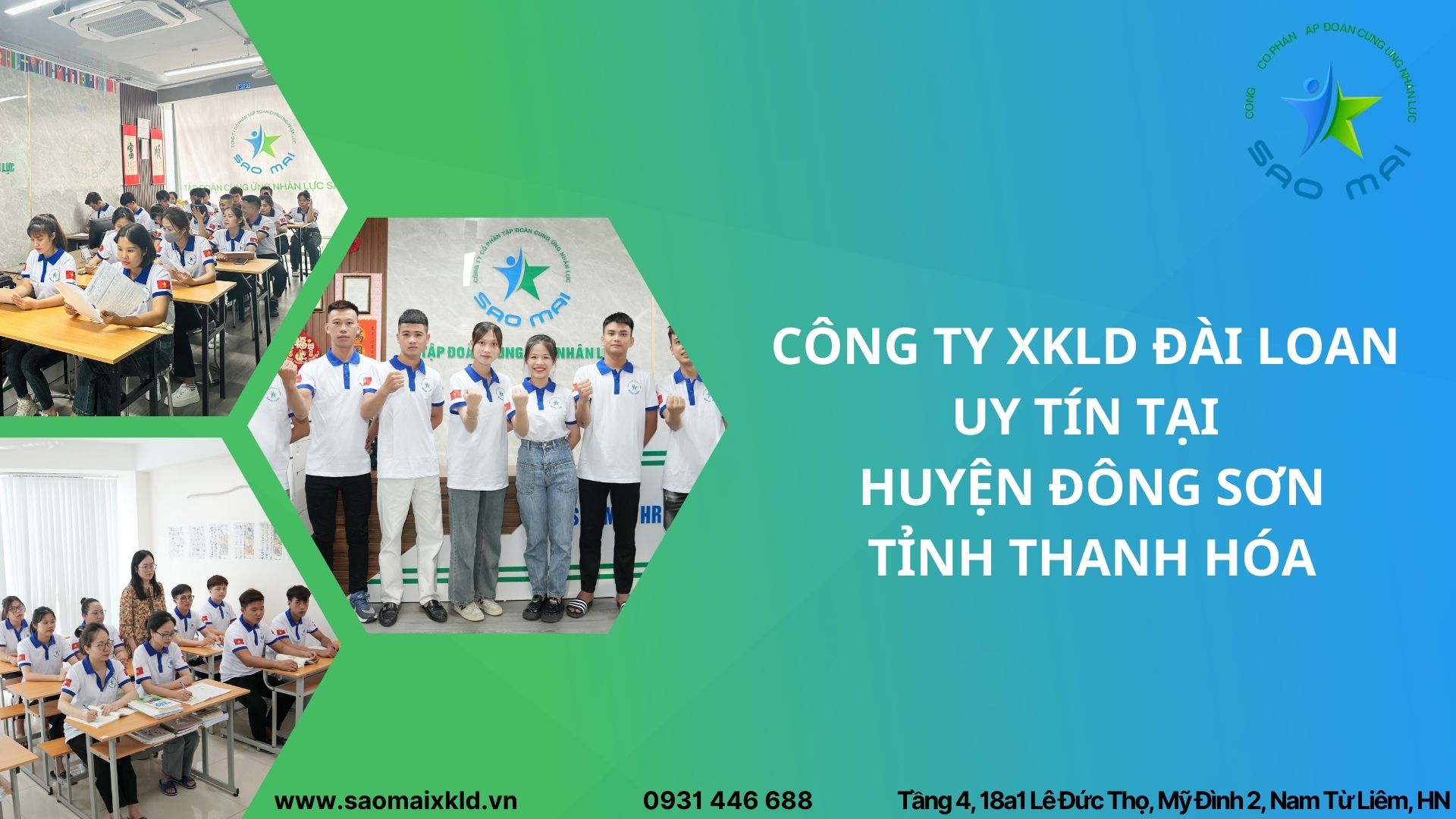 Xuất khẩu lao động Đài Loan UY TÍN, phí rẻ với các đơn hàng tốt nhất tại huyện ĐÔNG SƠN, tỉnh THANH HÓA