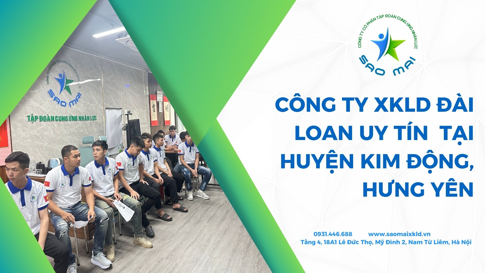 Công ty xuất khẩu lao động Đài Loan uy tín, chi phí thấp tại huyện KIM ĐỘNG, tỉnh HƯNG YÊN