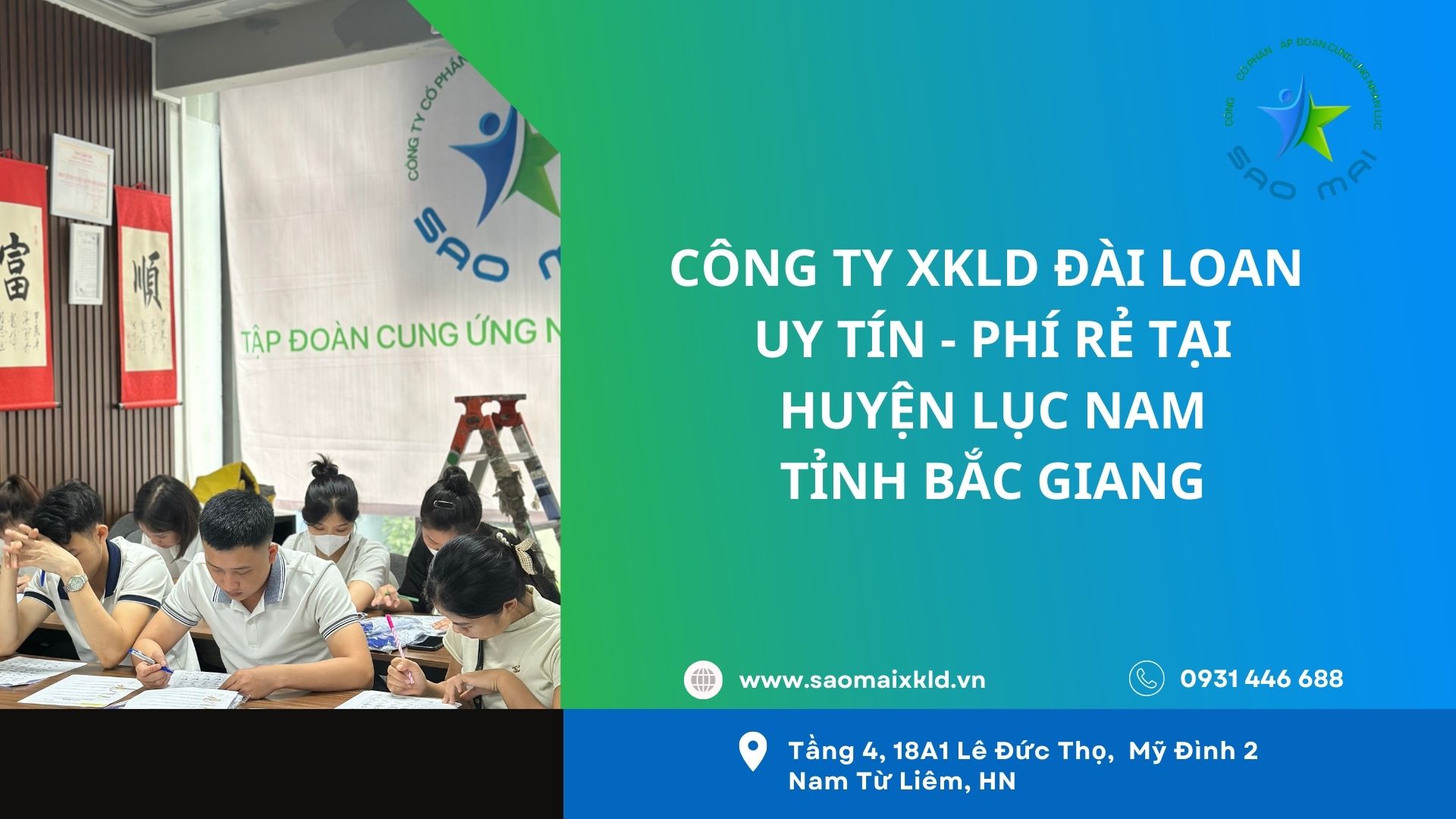 Xuất khẩu lao động Đài Loan uy tín, phí rẻ với các đơn hàng tốt nhất tại huyện Lục Nam, tỉnh Bắc Giang