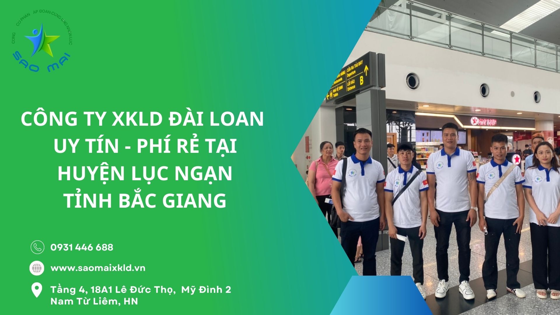 Xuất khẩu lao động Đài Loan uy tín, phí rẻ với các đơn hàng tốt nhất tại huyện Lục Ngạn, tỉnh Bắc Giang