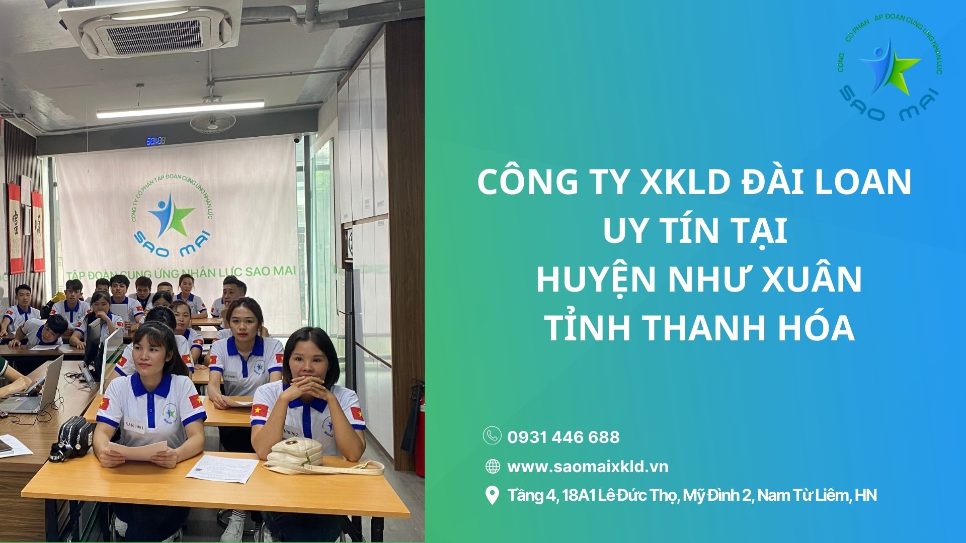 Xuất khẩu lao động Đài Loan uy tín, phí rẻ với các đơn hàng tốt nhất tại huyện NHƯ XUÂN, tỉnh THANH HÓA