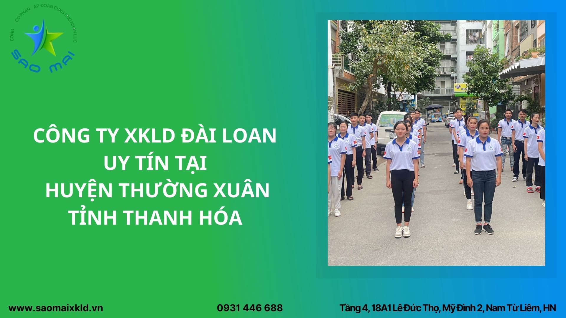 Xuất khẩu lao động Đài Loan uy tín, phí rẻ với các đơn hàng tốt nhất tại huyện Thường Xuân, tỉnh Thanh Hóa