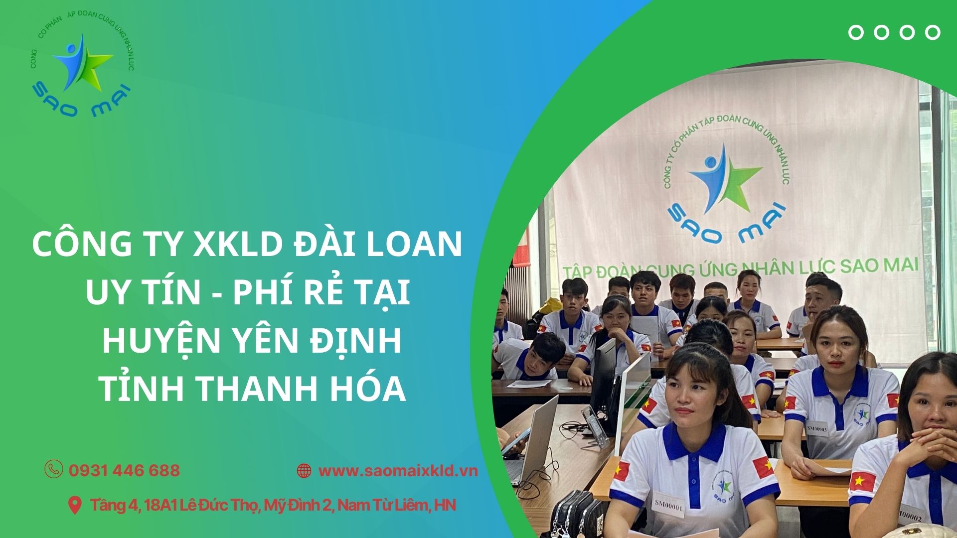 Xuất khẩu lao động Đài Loan uy tín, phí rẻ với các đơn hàng tốt nhất tại huyện Yên Định, tỉnh Thanh Hóa