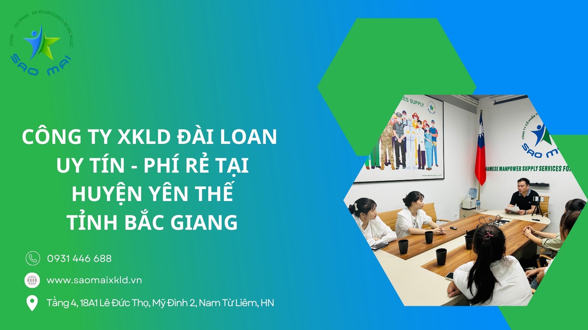 Xuất khẩu lao động Đài Loan uy tín, phí rẻ với các đơn hàng tốt nhất tại huyện Yên Thế, tỉnh Bắc Giang