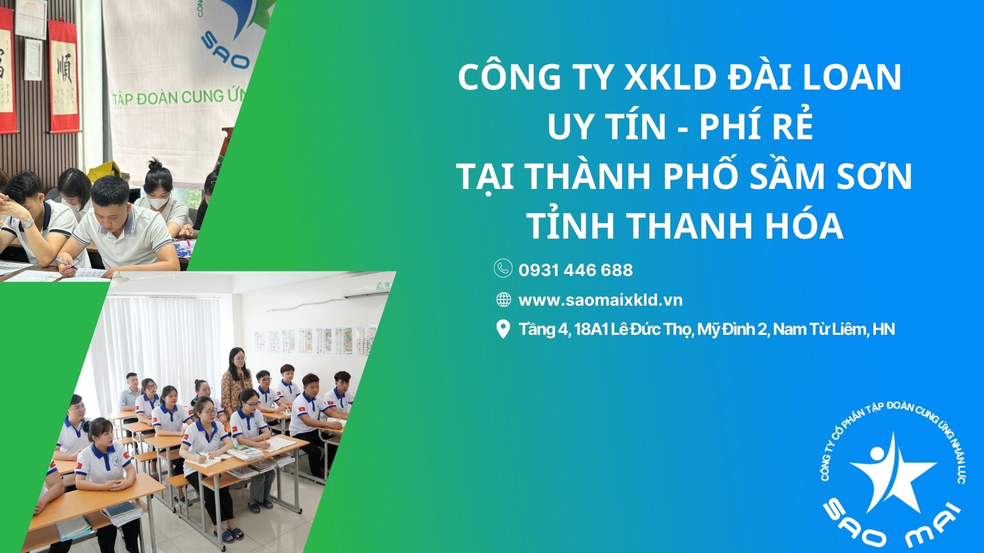 Xuất khẩu lao động Đài Loan uy tín, phí rẻ với các đơn hàng tốt nhất tại Thành phố Sầm Sơn, tỉnh Thanh Hóa