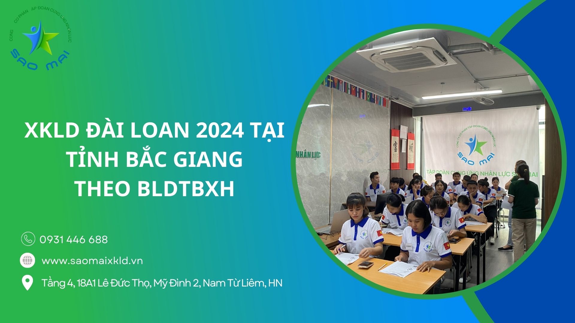 Xuất khẩu lao động Đài Loan UY TÍN, BAY NHANH tại tỉnh BẮC GIANG theo bldtbxh