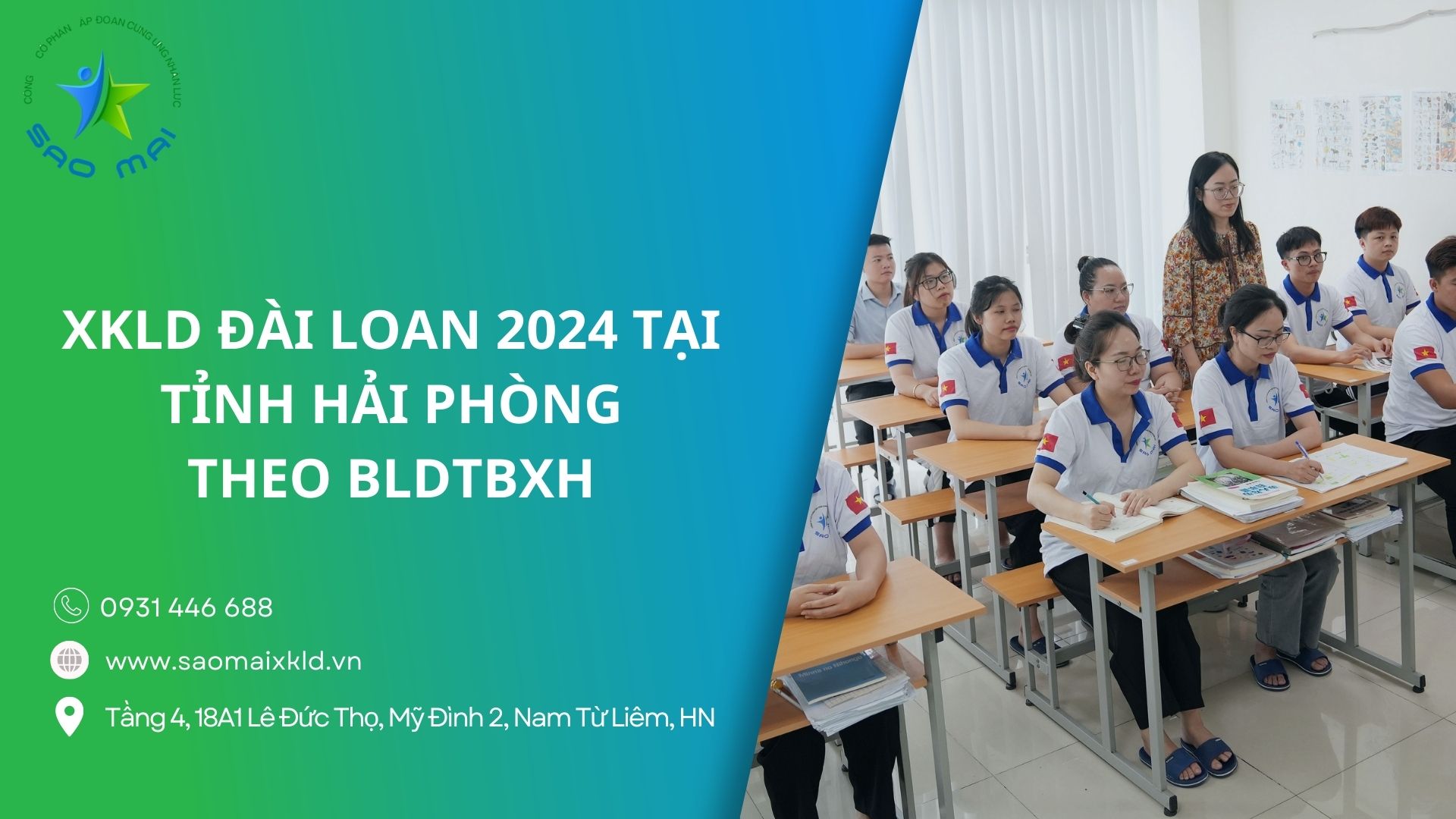 Xuất khẩu lao động Đài Loan UY TÍN, BAY NHANH tại tỉnh HẢI PHÒNG theo bldtbxh