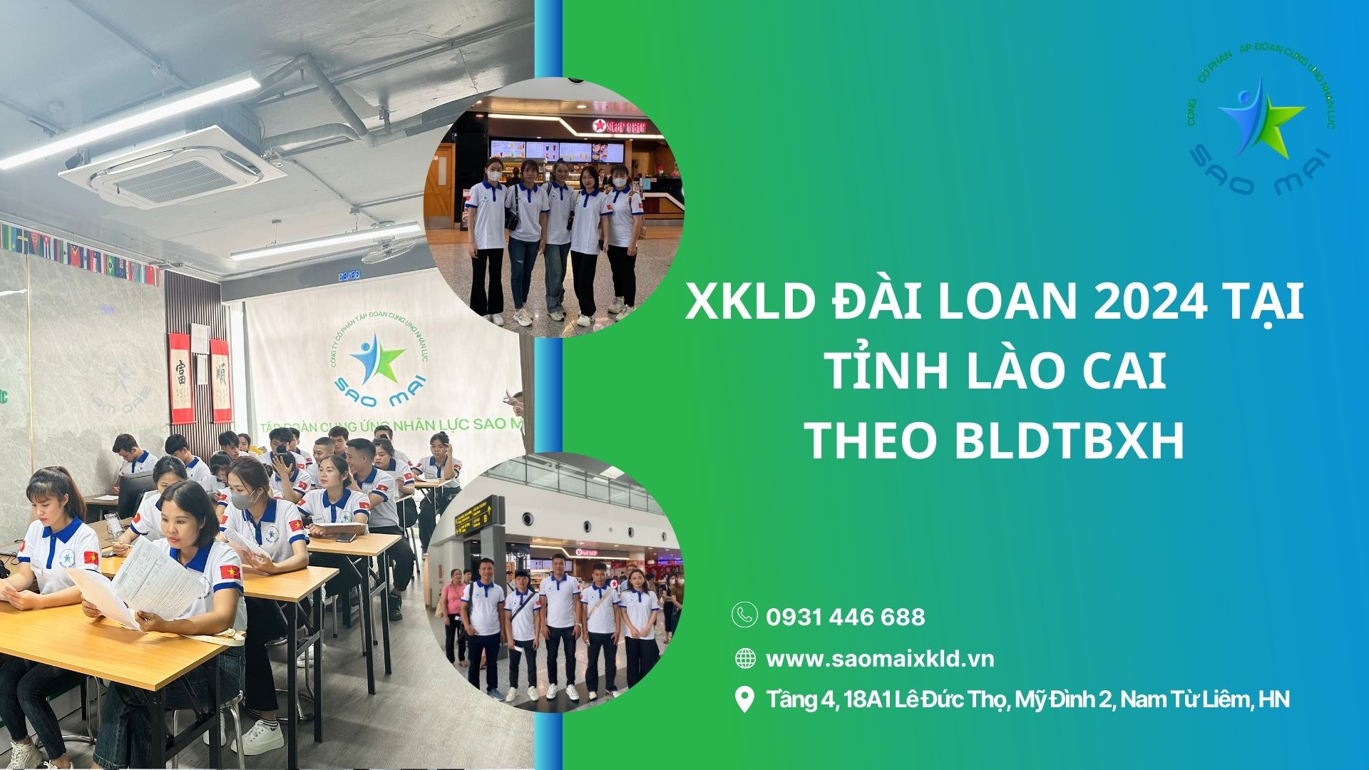 Xuất khẩu lao động Đài Loan 2024 UY TÍN, BAY NHANH tại tỉnh LÀO CAI theo bldtbxh