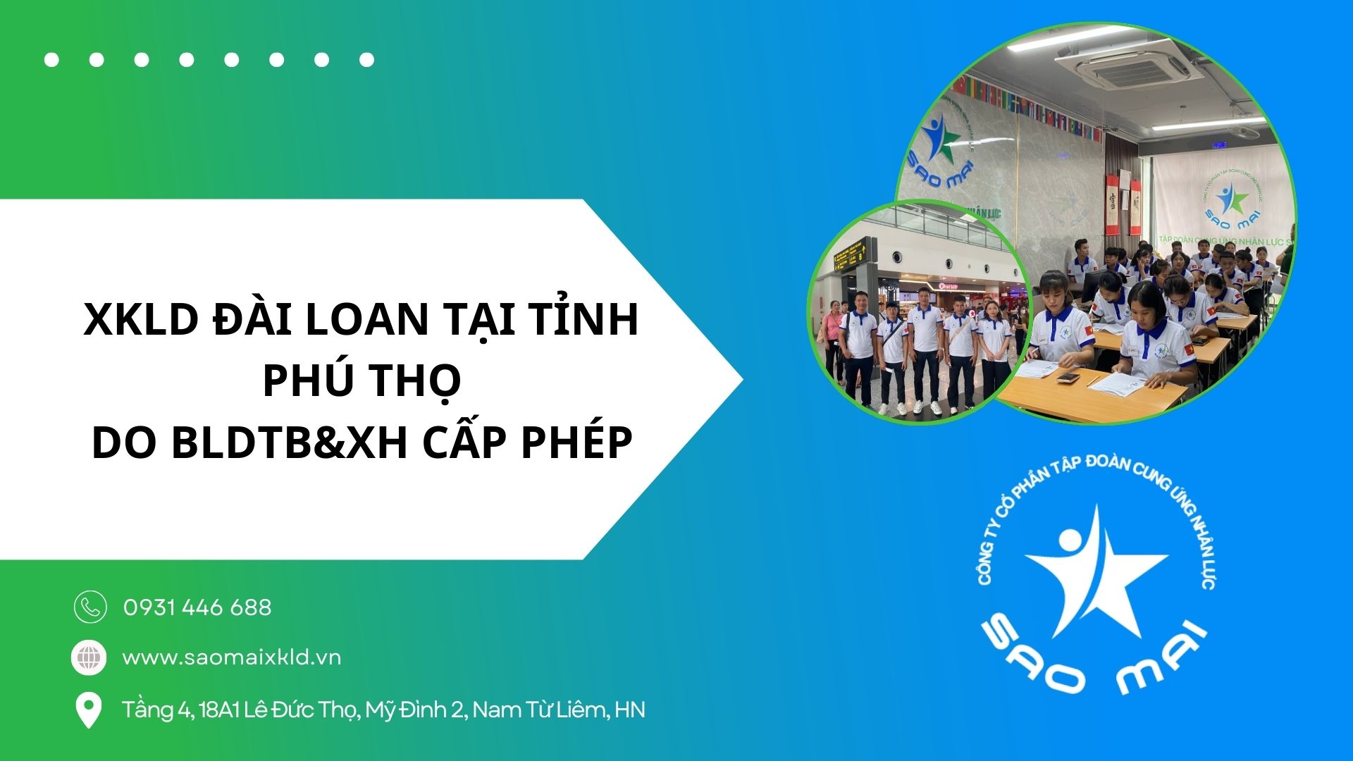 Công ty XKLĐ Đài Loan UY TÍN do BLDTB&XH cấp phép tại PHÚ THỌ: Những điều cần biết