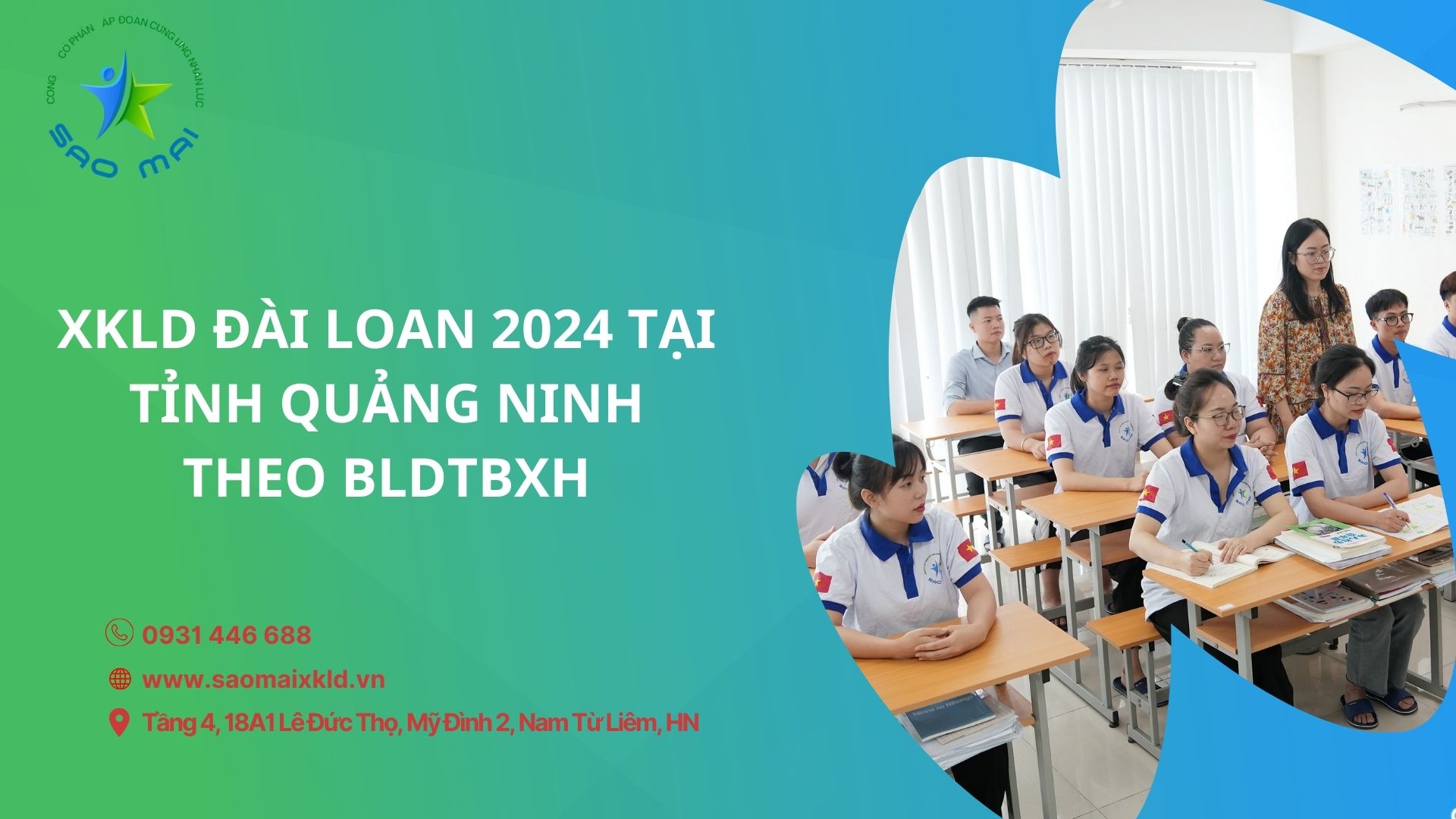 Xuất khẩu lao động Đài Loan 2024 UY TÍN, BAY NHANH tại tỉnh QUẢNG NINH theo bldtbxh