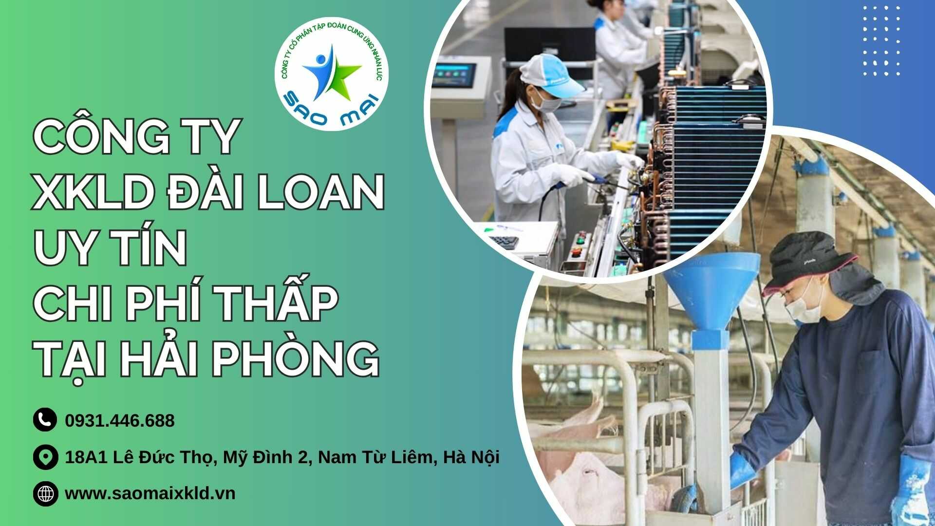 Công ty xuất khẩu lao động Đài Loan uy tín với CHI PHÍ RẺ và BAY NHANH tại HẢI PHÒNG