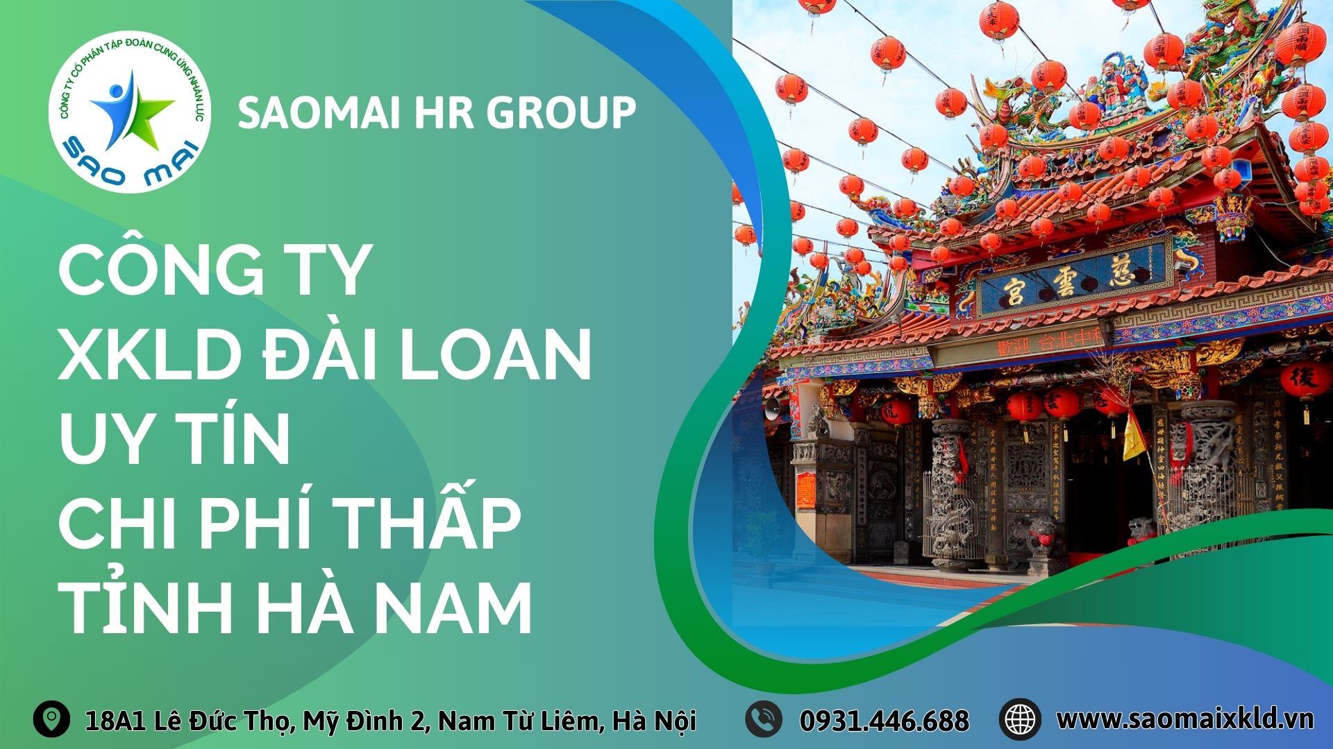 Công ty xuất khẩu lao động Đài Loan uy tín với chi phí RẺ và bay NHANH tại tỉnh HÀ NAM