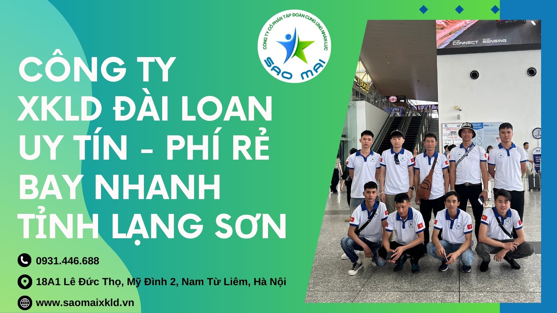 Công ty xuất khẩu lao động Đài Loan uy tín với chi phí RẺ và bay NHANH tại tỉnh LẠNG SƠN