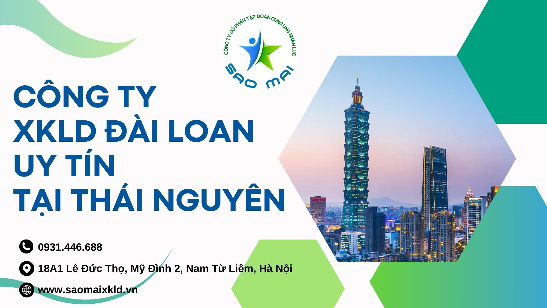 Công ty xuất khẩu lao động Đài Loan uy tín với chi phí RẺ và bay NHANH tại tỉnh THÁI NGUYÊN