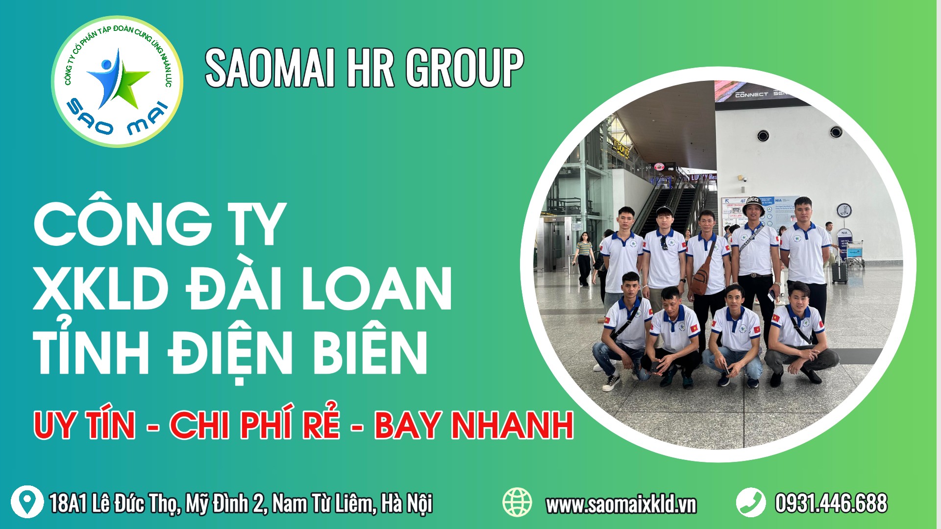 Công ty xuất khẩu lao động ĐÀI LOAN uy tín với chi phí RẺ và bay NHANH tỉnh ĐIỆN BIÊN 