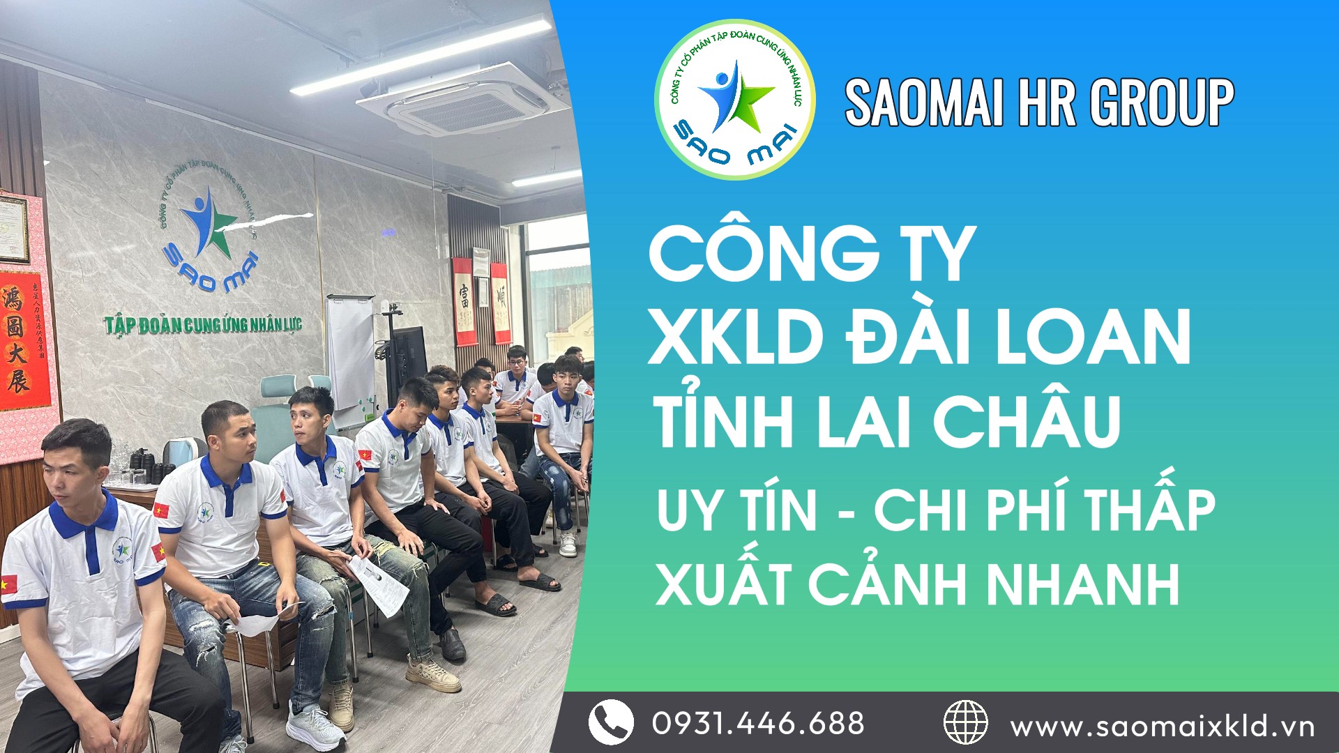 Công ty xuất khẩu lao động Đài Loan uy tín với chi phí RẺ và bay NHANH tại tỉnh LAI CHÂU