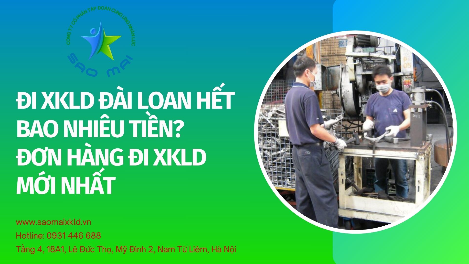 XKLD Đài Loan hết bao nhiêu tiền? Đơn hàng đi xuất khẩu lao động Đài Loan mới nhất