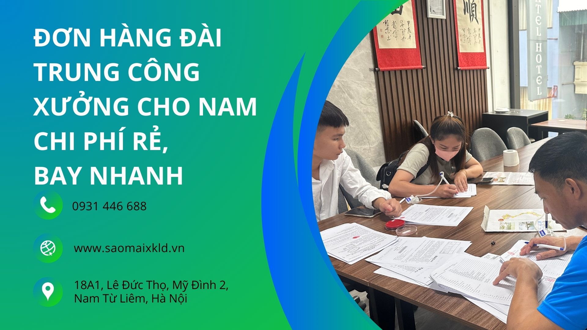 Đơn hàng công xưởng Đài Trung cho lao động NAM tăng ca nhiều, chi phí rẻ và bay nhanh