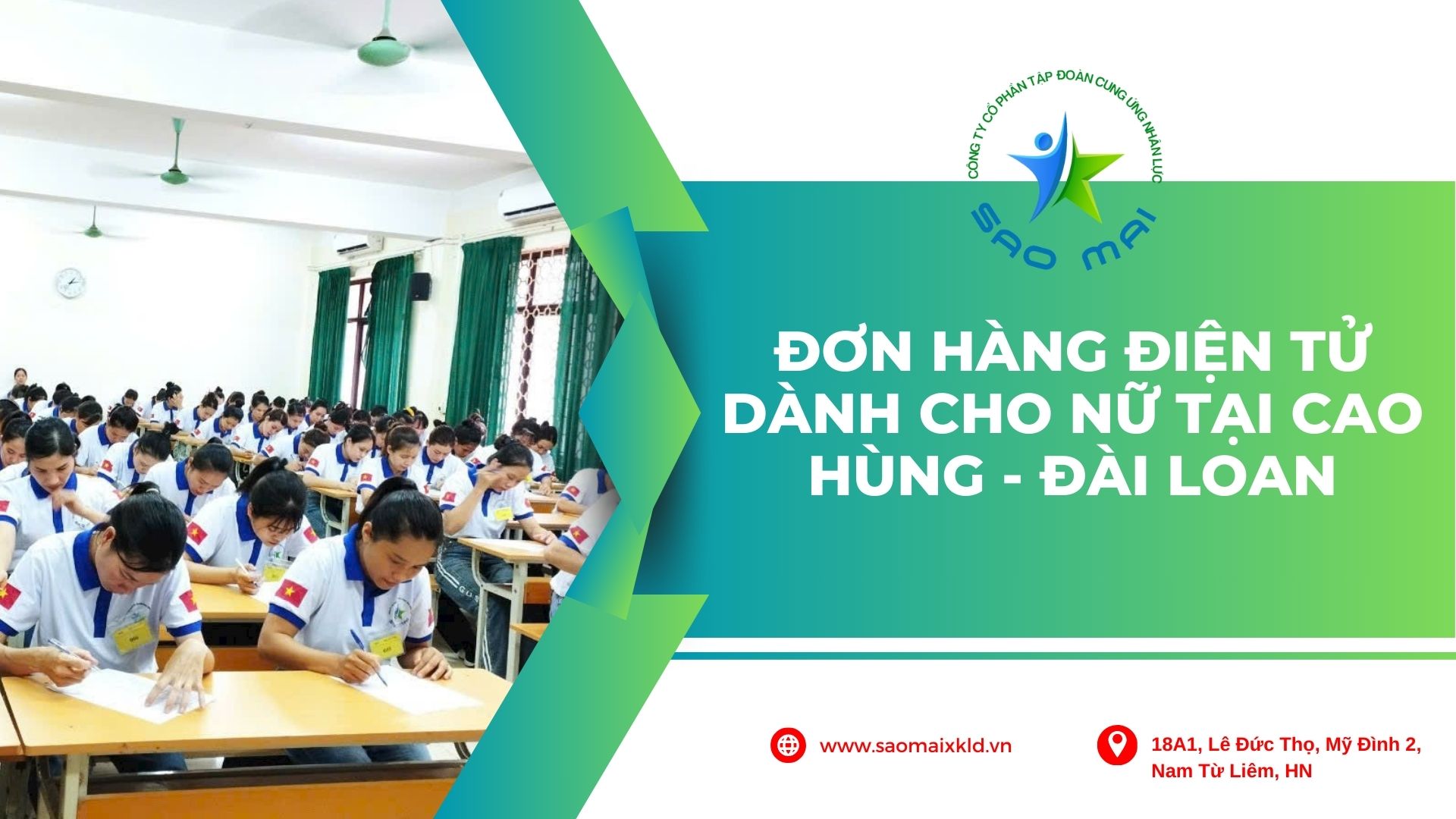 ĐƠN HÀNG XKLD ĐIỆN TỬ CAO HÙNG - ĐÀI LOAN dành cho NỮ, phỏng vấn TRỰC TIẾP