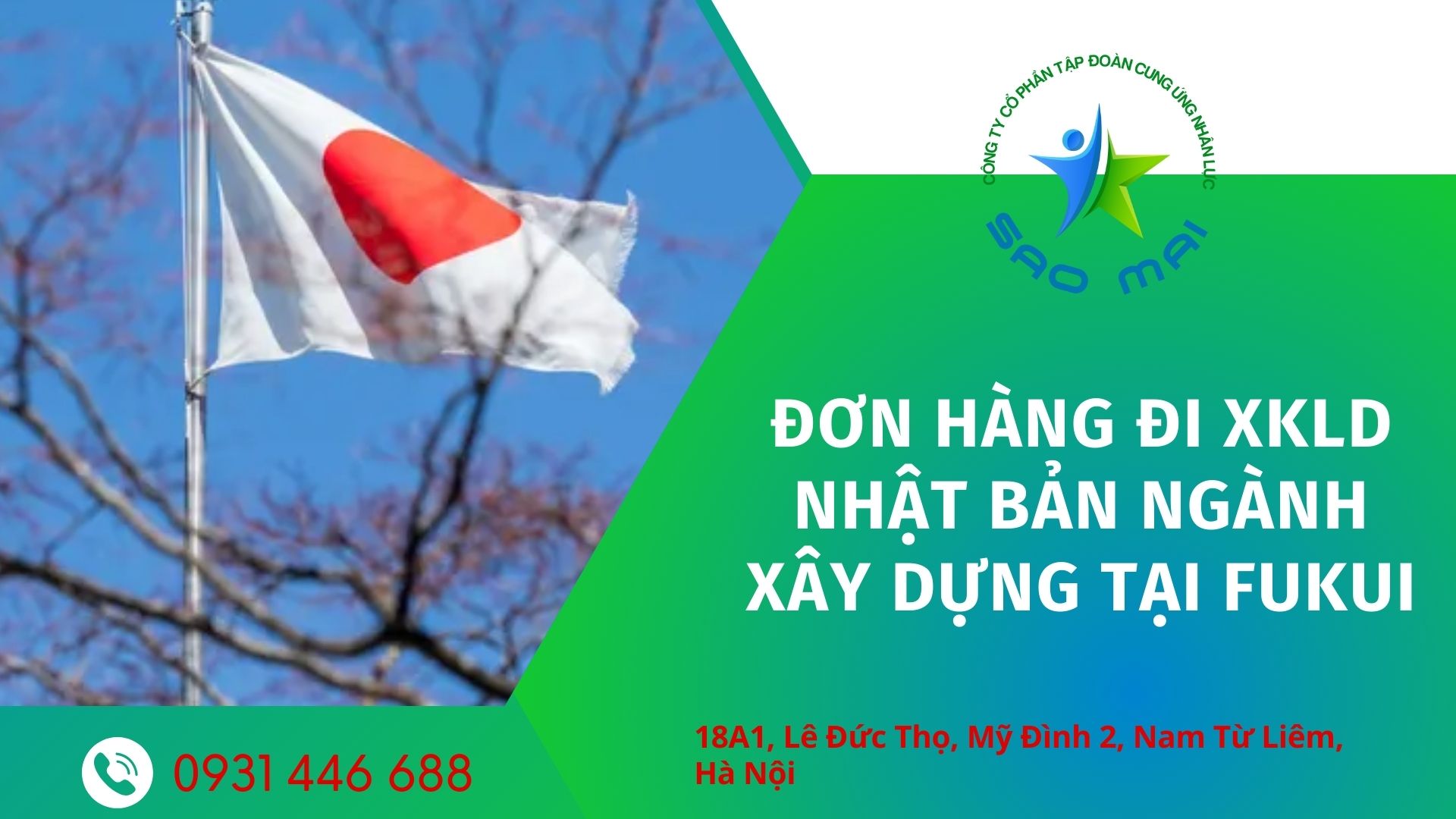 Đơn hàng Xây Dựng đi XKLD NHẬT BẢN thu nhập cao, tăng ca nhiều tại FUKUI