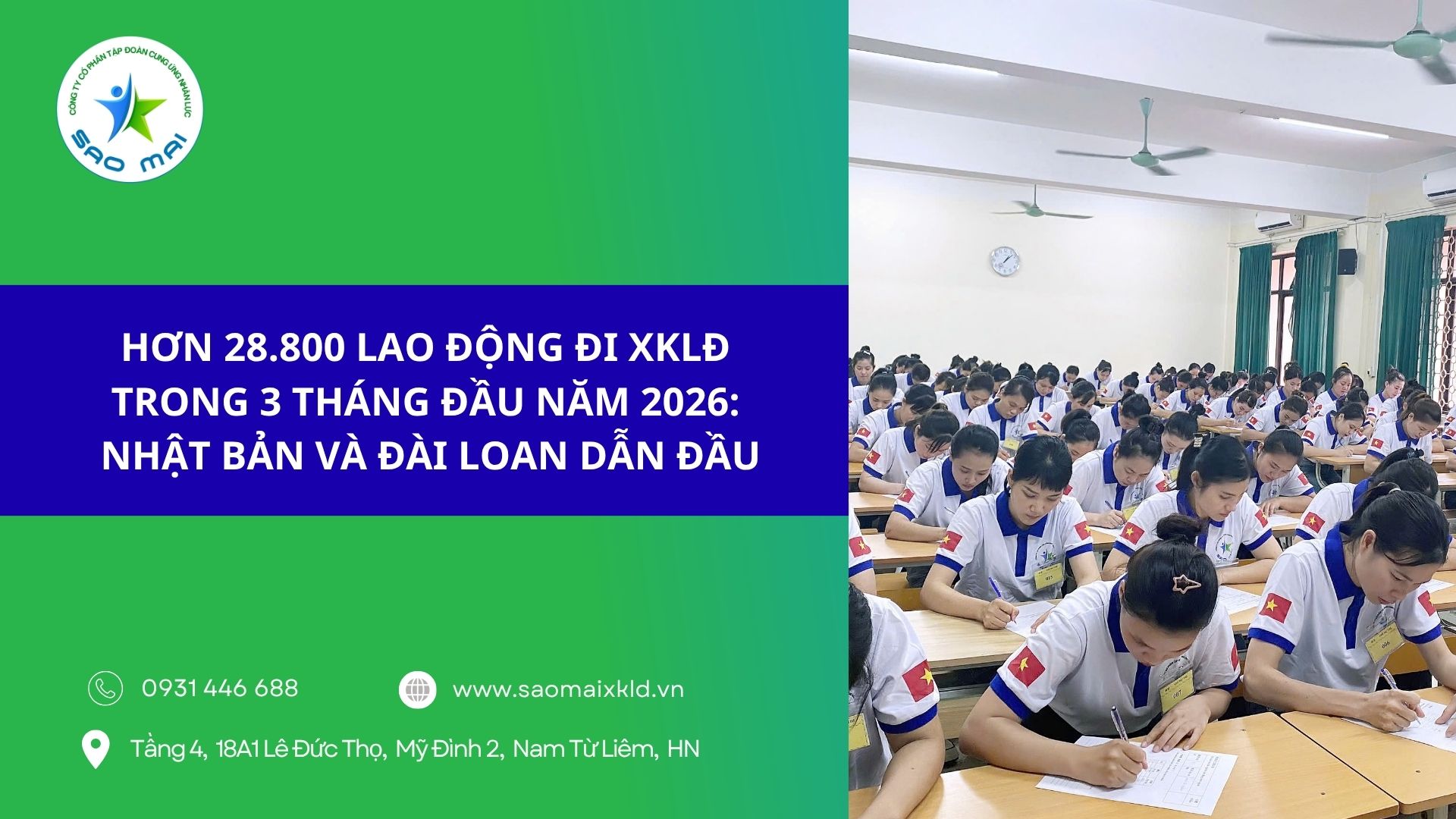 Xu hướng đi XKLD 2026: Hơn 28.800 lao động đi nước ngoài làm việc trong 3 tháng đầu năm 2026