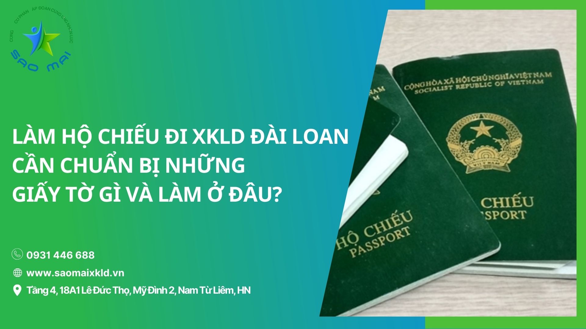 LÀM HỘ CHIẾU ĐI XKLD ĐÀI LOAN CẦN CHUẨN BỊ NHỮNG GIẤY TỜ GÌ VÀ LÀM Ở ĐÂU?