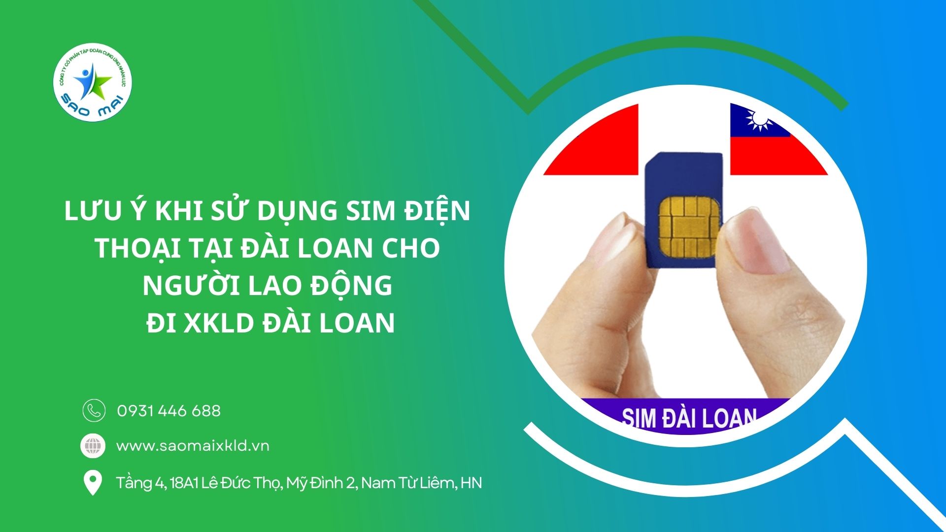 Lưu ý khi sử dụng SIM điện thoại tại Đài Loan cho người lao động đi XKLD Đài Loan