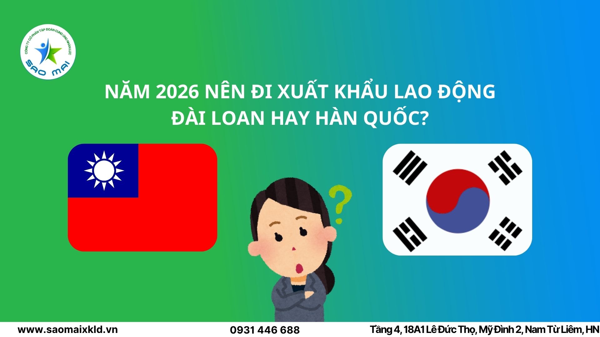 Năm 2026 nên đi xuất khẩu lao động Đài Loan hay Hàn Quốc?