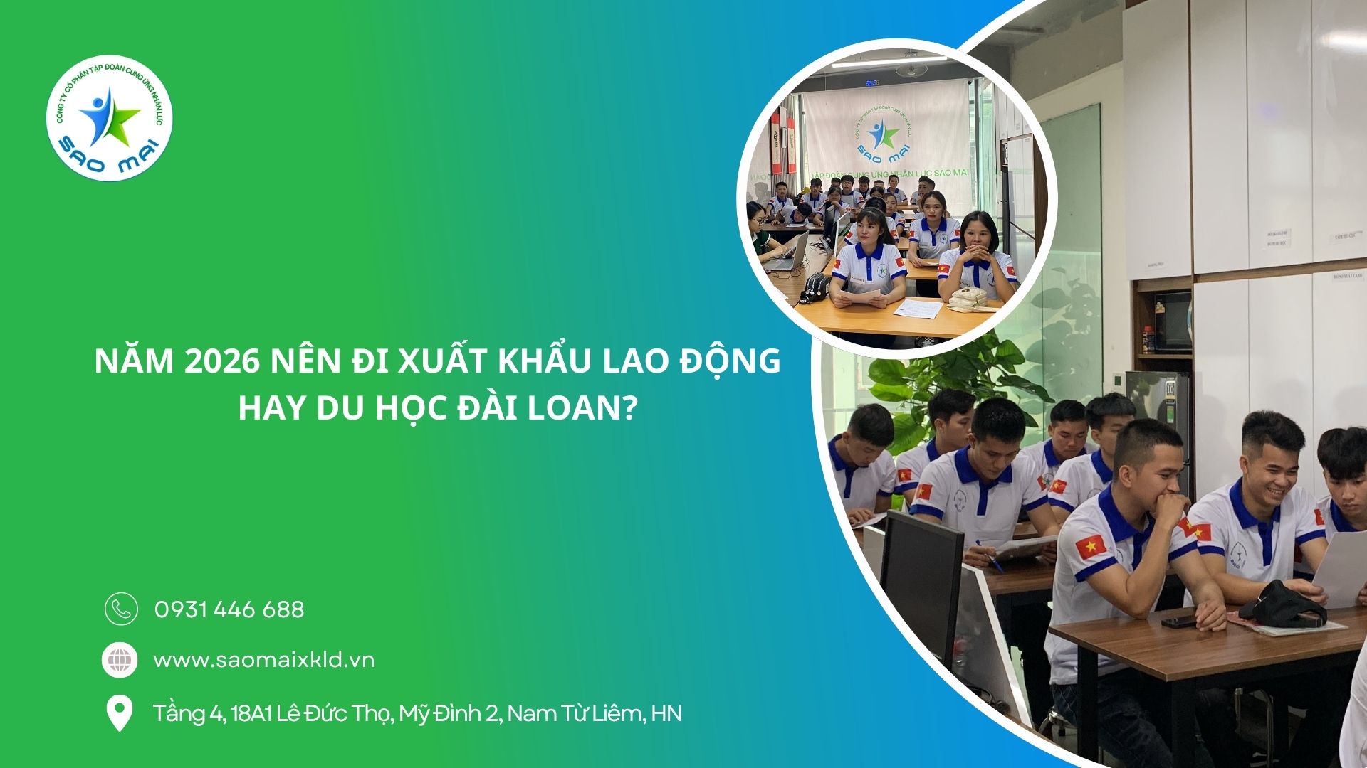 Năm 2026 nên đi xuất khẩu lao động hay du học Đài Loan?