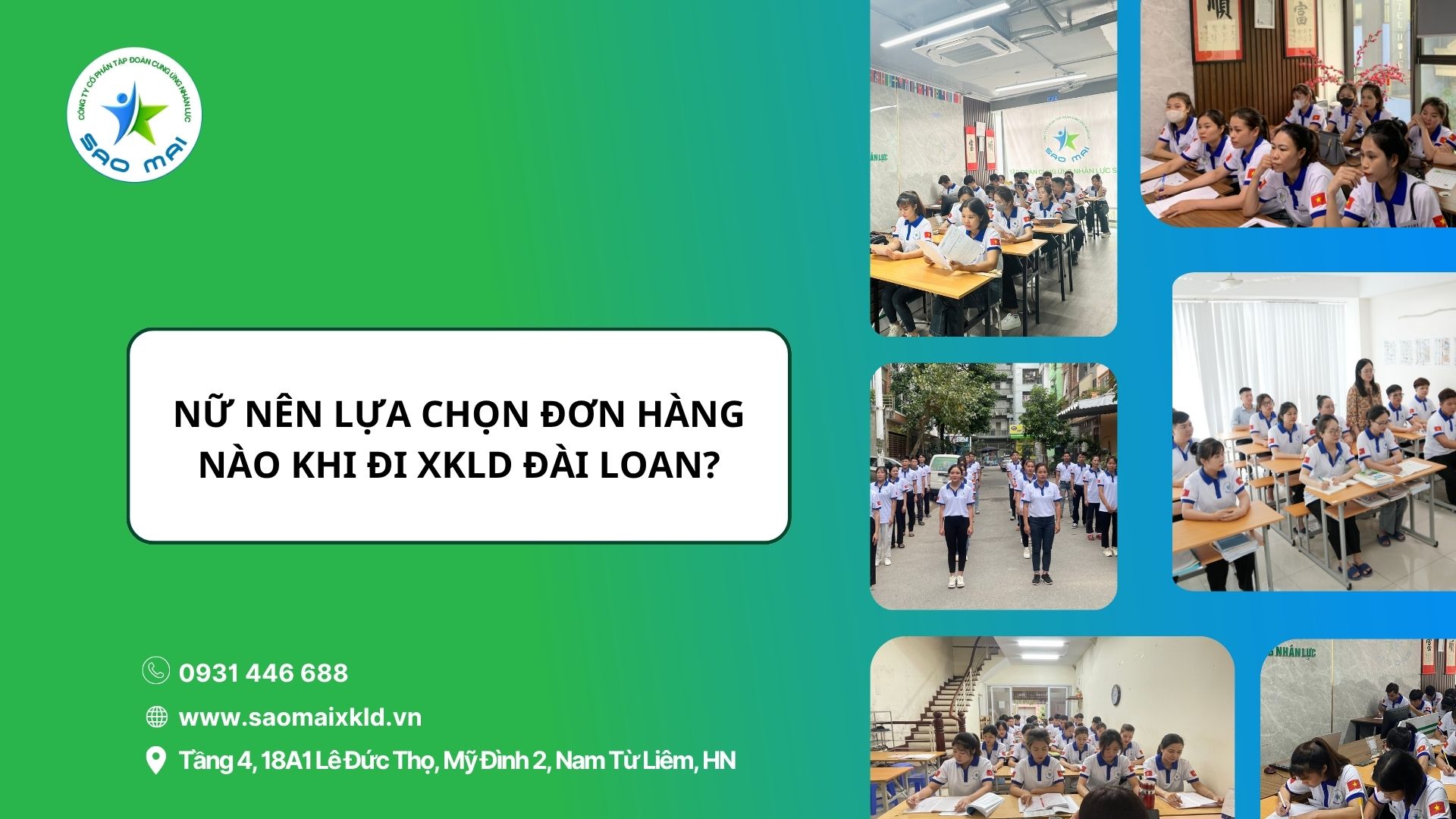Nữ nên lựa chọn đơn hàng nào khi đi xuất khẩu lao động Đài Loan?