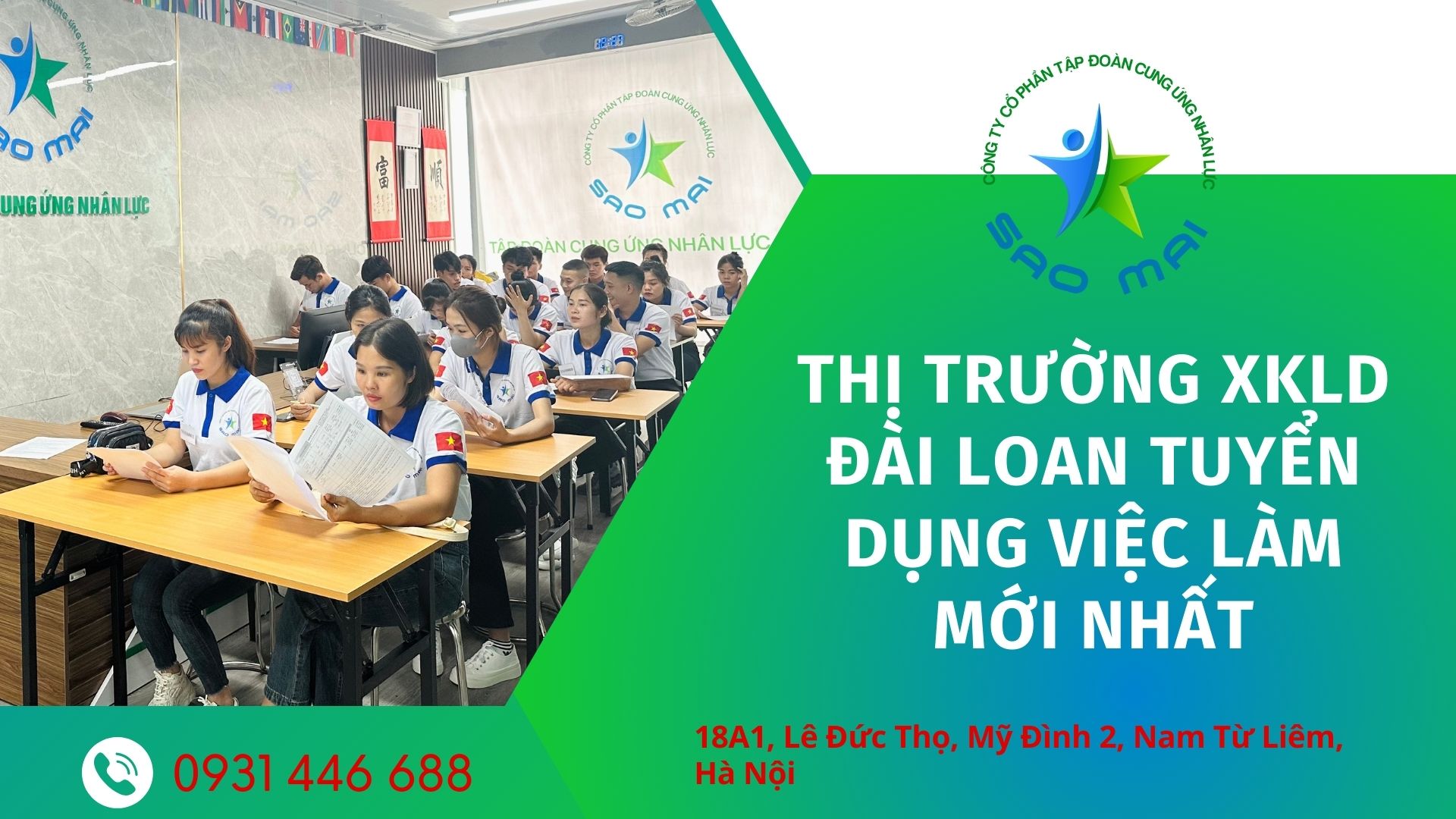 Thị trường XKLD Đài Loan tuyển dụng việc làm xuất khẩu lao động nước ngoài