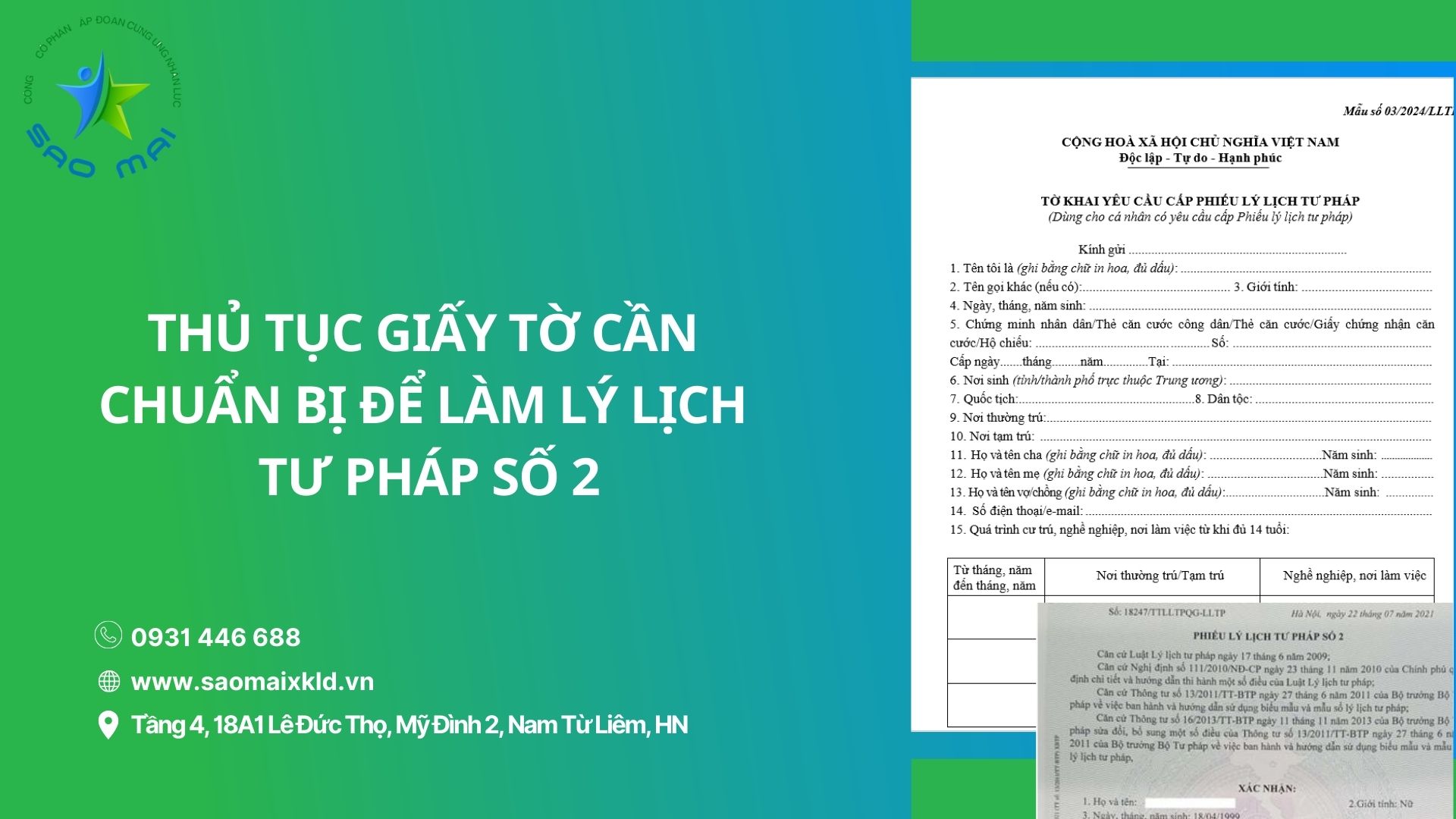 Làm tư pháp số 2 đi xkld Đài Loan cần những giấy tờ gì và xin ở đâu?