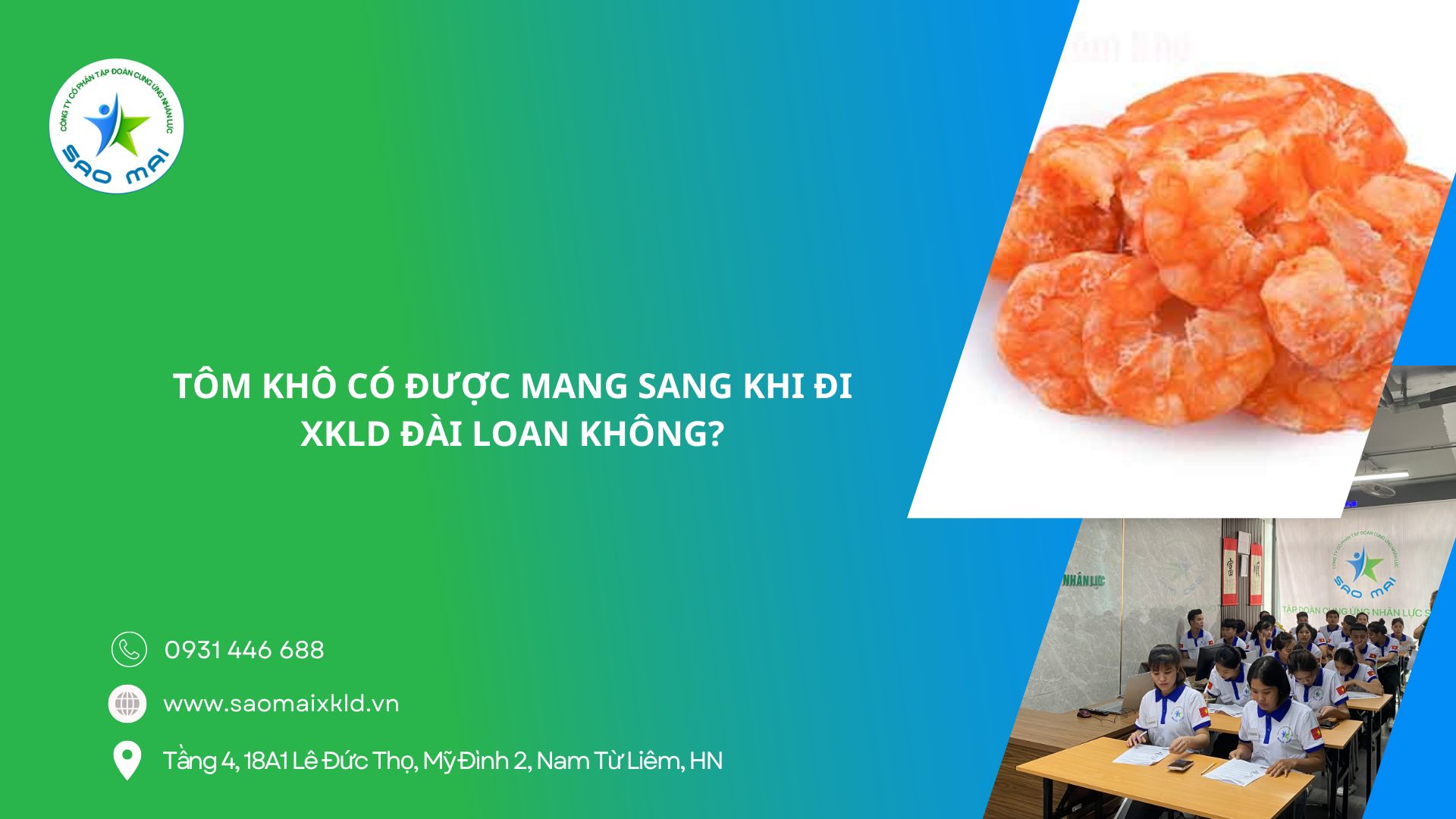 Tôm khô có được mang sang khi đi xuất khẩu lao động Đài Loan không?
