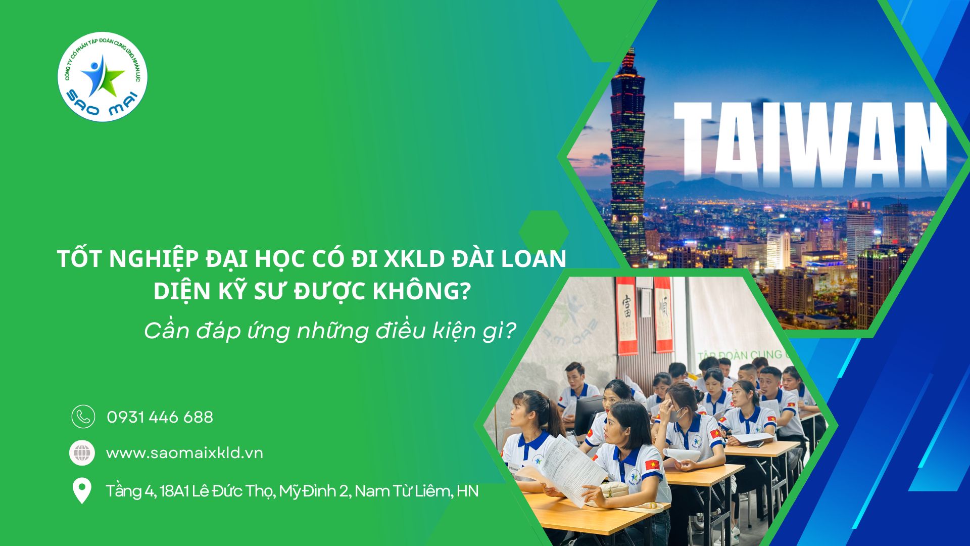 Tốt nghiệp đại học có đi XKLĐ Đài Loan diện kỹ sư được không, cần đáp ứng những điều kiện gì?