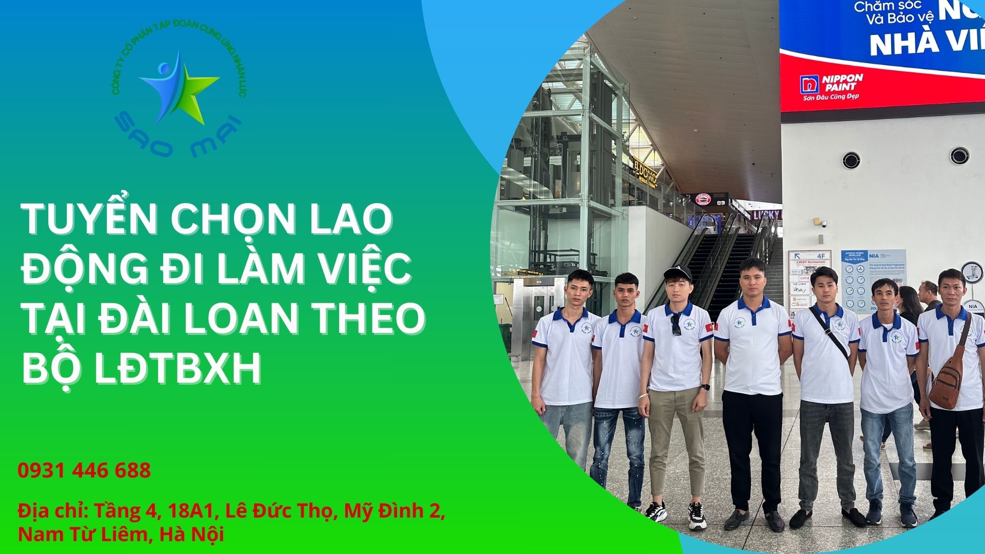 Tuyển chọn lao động đi làm việc tại Đài Loan theo Bộ Lao động Thương binh Xã hội