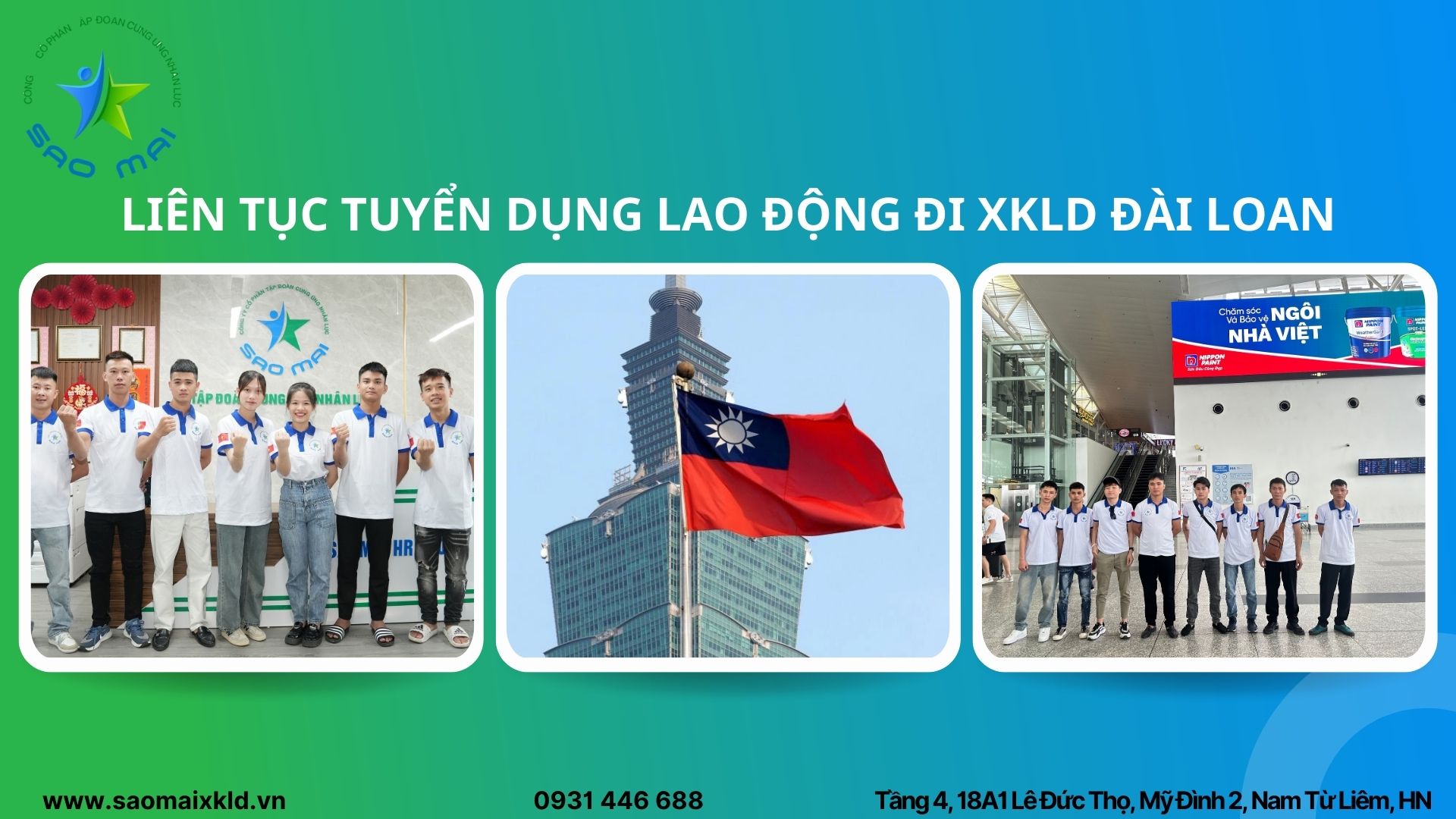 Tuyển dụng Xuất khẩu Lao động Đài Loan