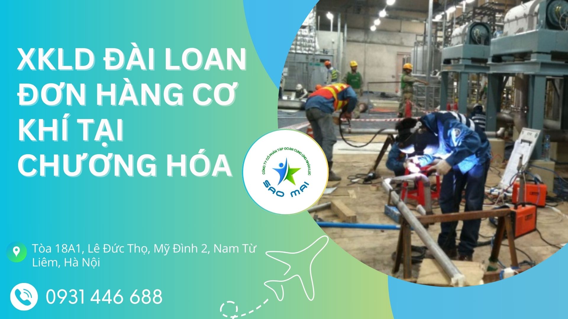XKLD Đài Loan đơn hàng CƠ KHÍ xử lý bề mặt kim loại tại nhà máy Nam Dĩnh - Chương Hóa
