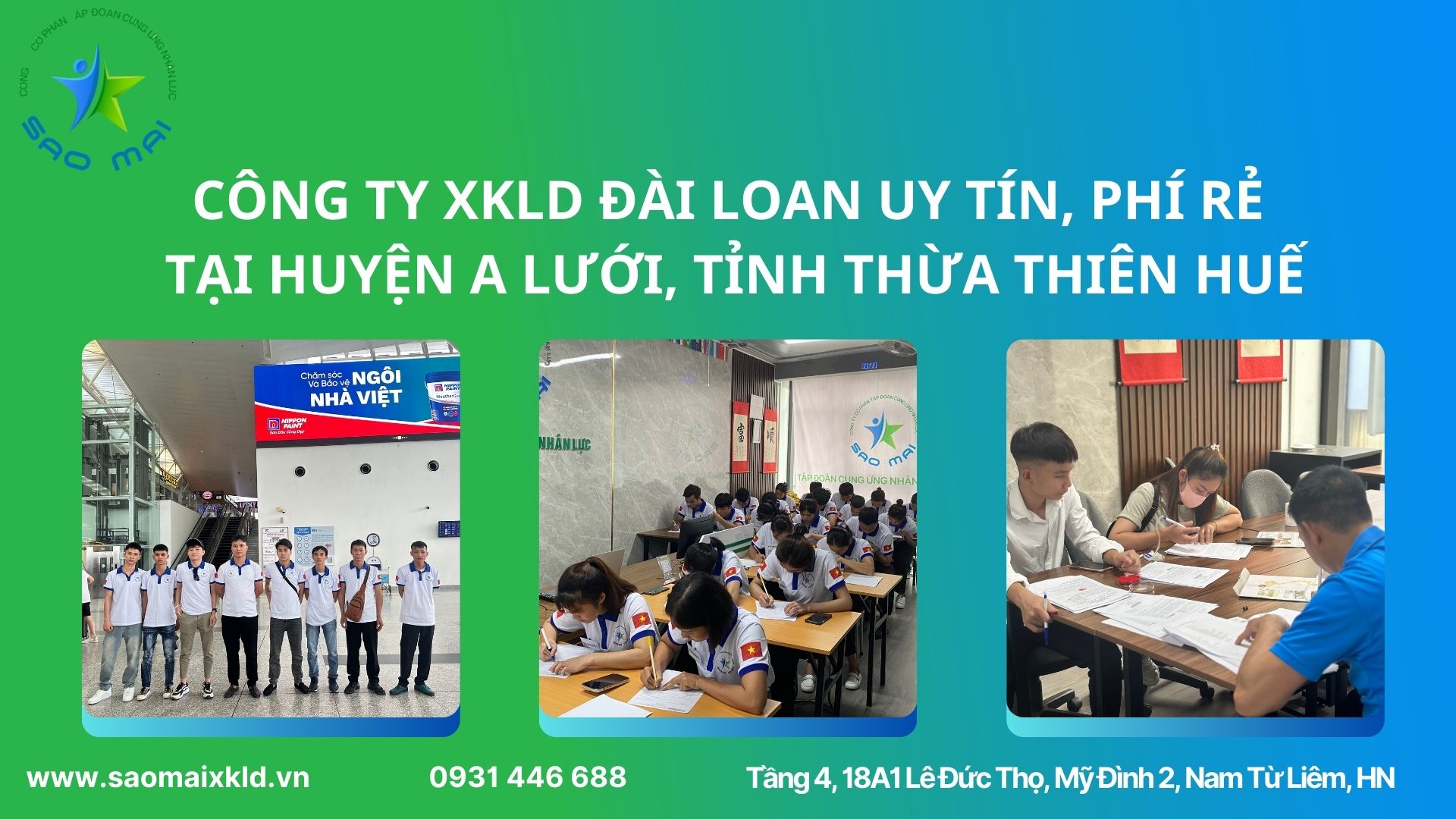 XKLĐ Đài Loan tại huyện A Lưới, tỉnh Thừa Thiên Huế UY TÍN, PHÍ RẺ