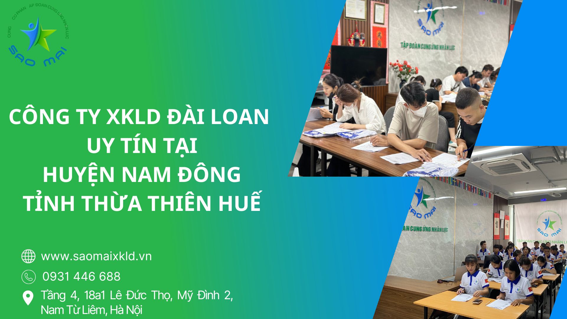 Công ty XKLĐ ĐÀI LOAN UY TÍN NHẤT tại huyện Nam Đông, tỉnh Thừa Thiên Huế