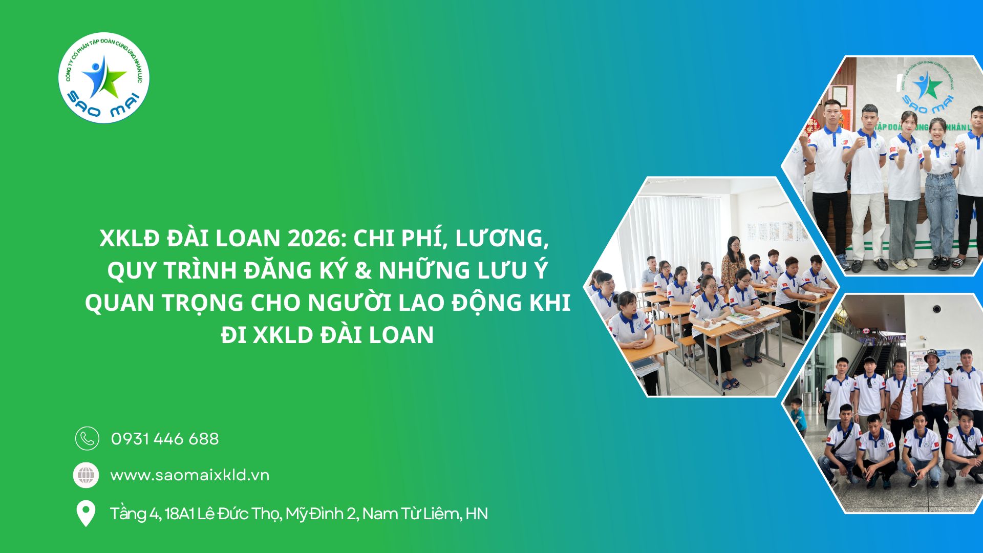 XKLĐ Đài Loan 2026: Chi phí, Lương, Quy trình Đăng Ký & Những Lưu Ý Quan Trọng