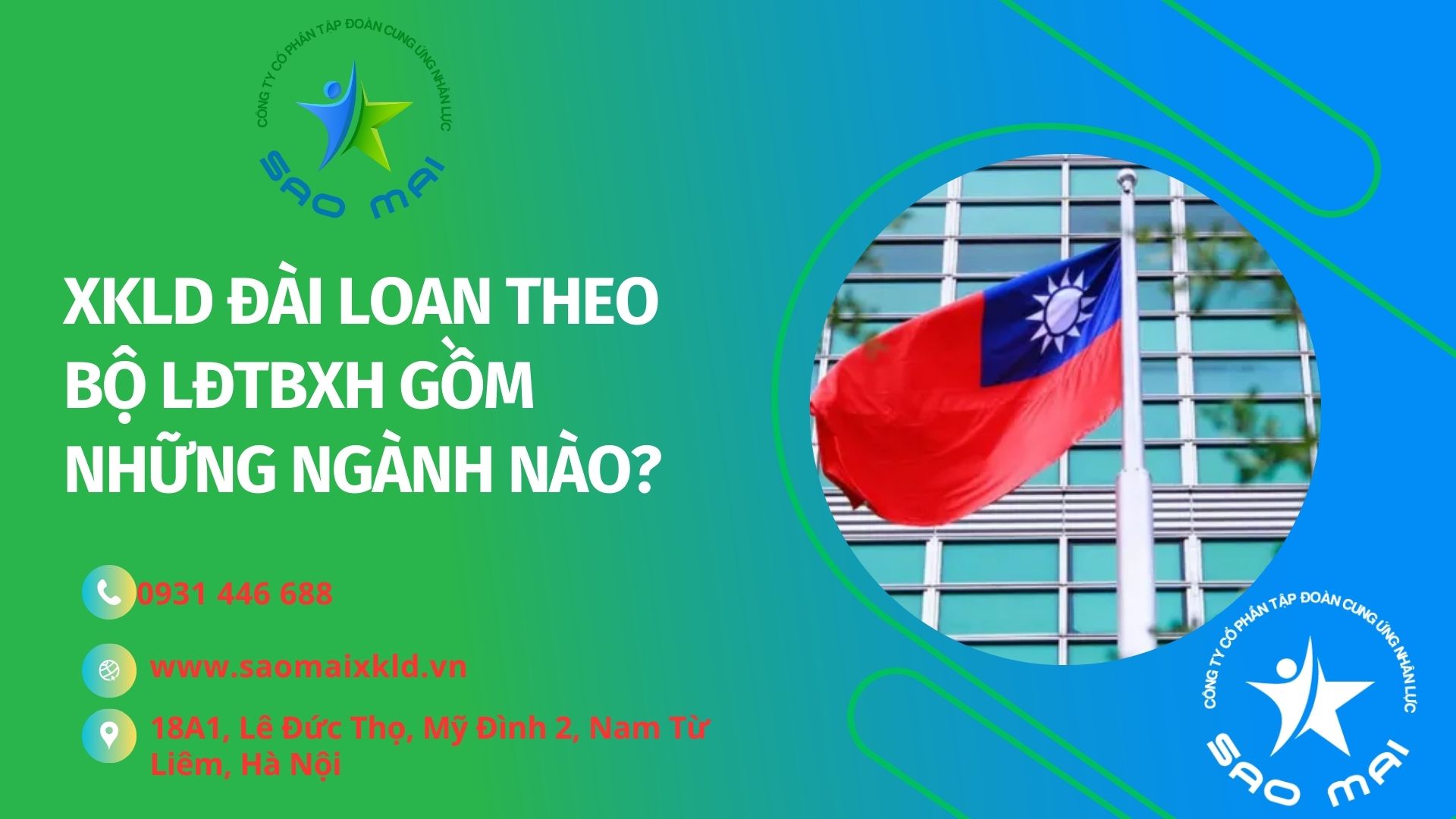 XKLD Đài Loan theo Bộ LĐTBXH gồm những ngành nào? Tổng hợp chi tiết nhất 