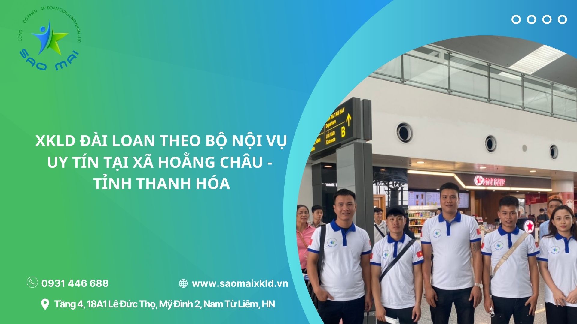 XKLD Đài Loan giấy phép do BLĐTBXH (Bộ Nội vụ) cấp uy tín tại xã Hoằng Châu - tỉnh Thanh Hóa