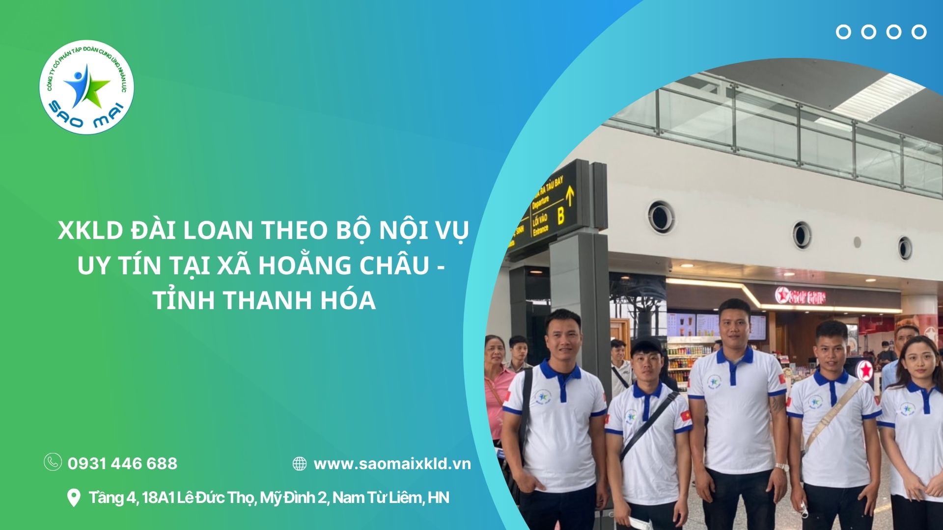 XKLD Đài Loan giấy phép do BLĐTBXH (Bộ Nội vụ) cấp uy tín tại xã Hoằng Châu - tỉnh Thanh Hóa