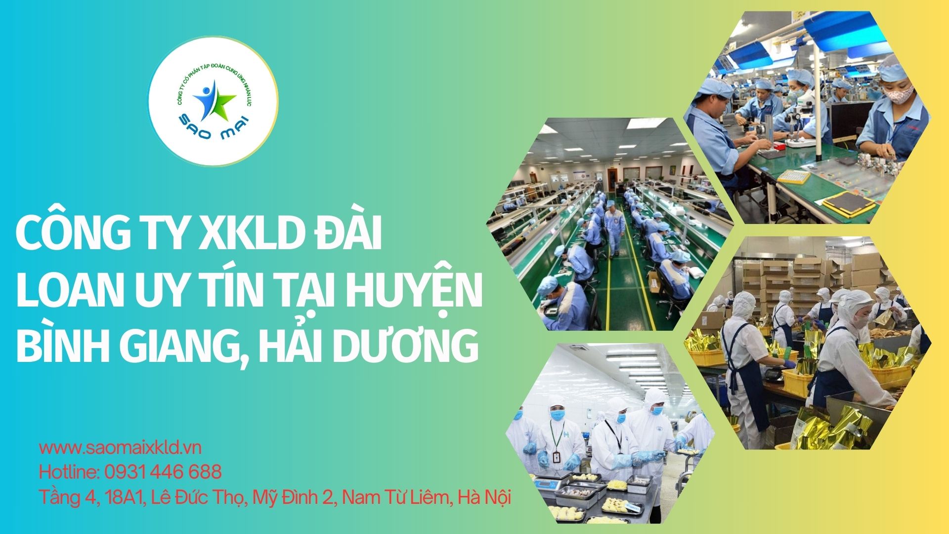 Công ty xuất khẩu lao động ĐÀI LOAN uy tín, chi phí thấp tại huyện BÌNH GIANG, tỉnh HẢI DƯƠNG