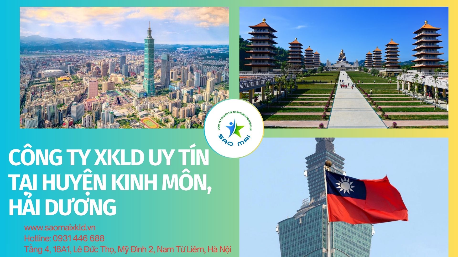 Công ty xuất khẩu lao động ĐÀI LOAN uy tín chi phí thấp tại huyện KINH MÔN, tỉnh HẢI DƯƠNG