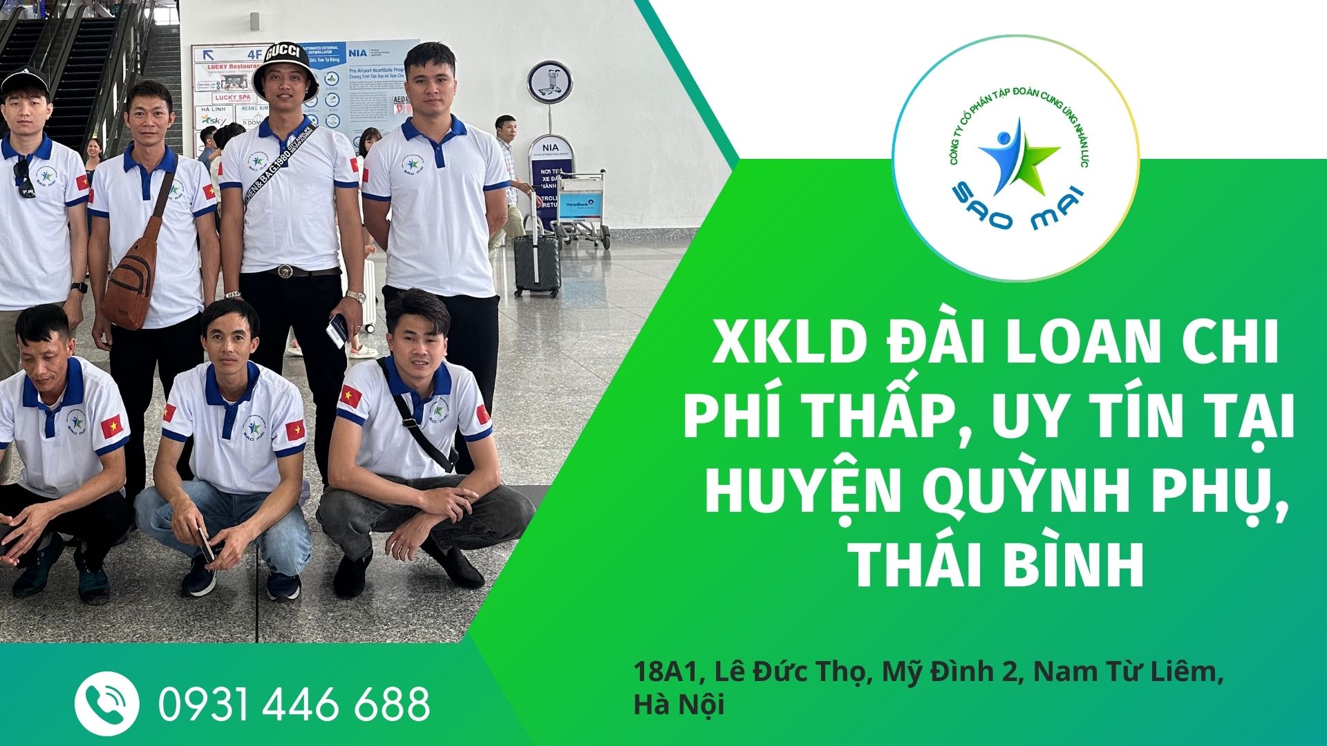 Công ty xuất khẩu lao động ĐÀI LOAN uy tín với chi phí thấp và bay nhanh tại huyện Quỳnh Phụ tỉnh Thái Bình