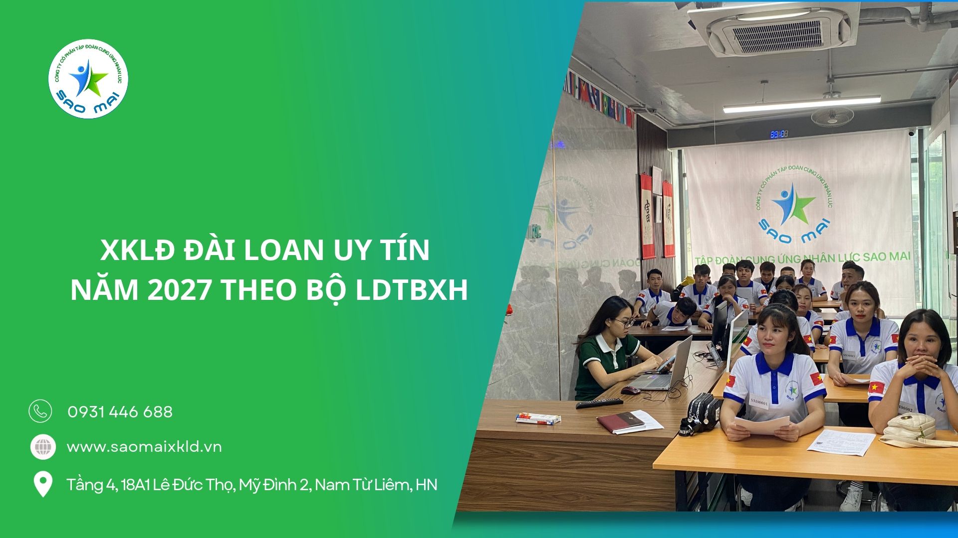 Công ty xuất khẩu lao động Đài Loan uy tín năm 2027 theo Bộ Nội Vụ (Bộ LDTBXH)