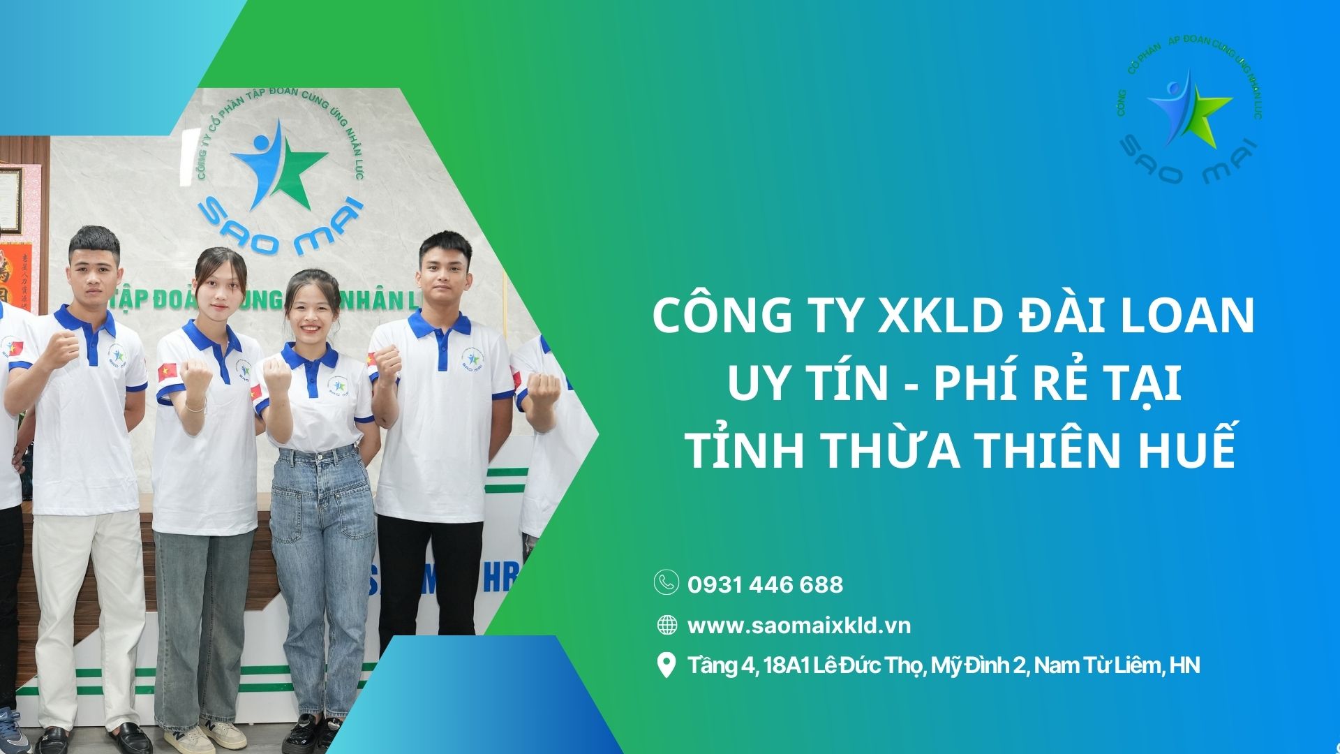 Xuất khẩu lao động tại tỉnh Thừa Thiên Huế với chi phí RẺ, bay NHANH, xuất cảnh chỉ sau 4-6 tuần kể từ ngày đỗ đơn hàng Đài Loan