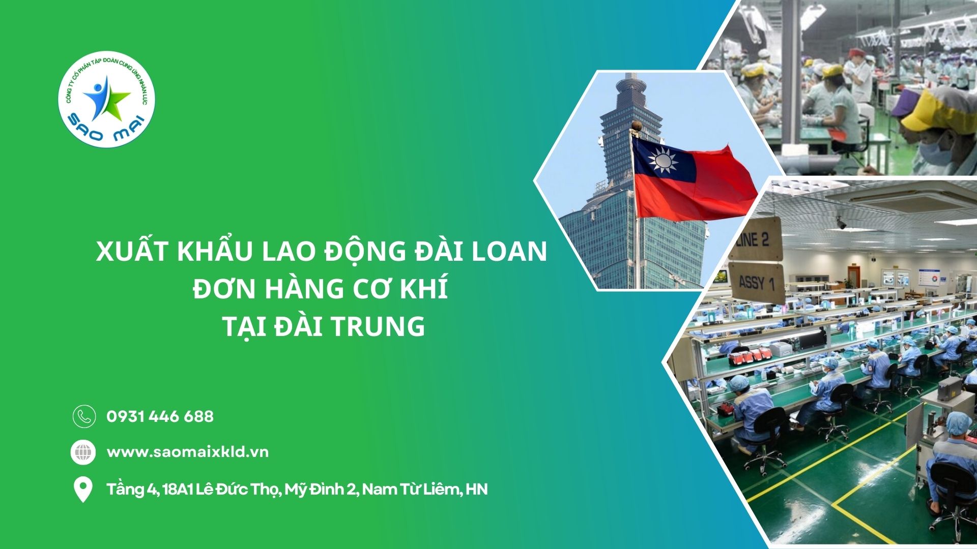 Xuất Khẩu Lao Động Đài Loan - Đơn Hàng Điện Tử tại Đài Trung: Cơ hội việc làm hấp dẫn cho người lao động Việt Nam